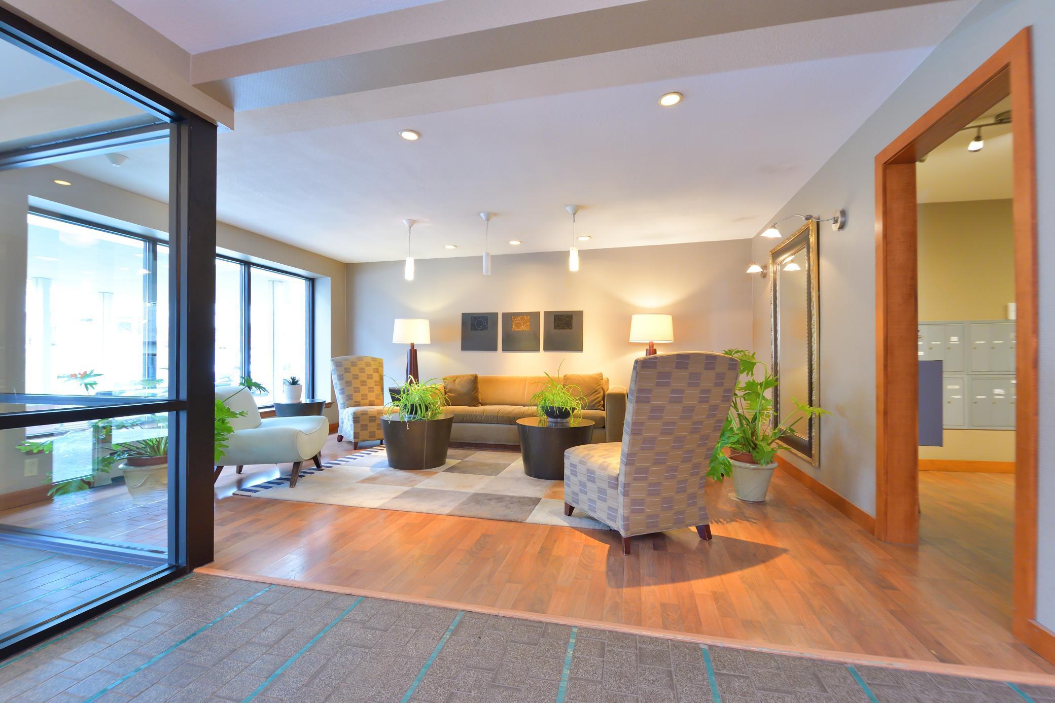 Welcoming lobby with secure entry