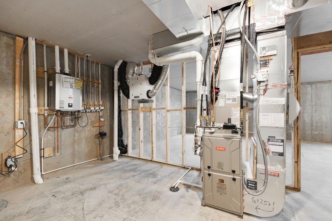 High efficiency furnace, tankless water heater, air exchanger and whole home humidifier will keep your home running efficiently and comfortably! Model photo, options and colors may vary.