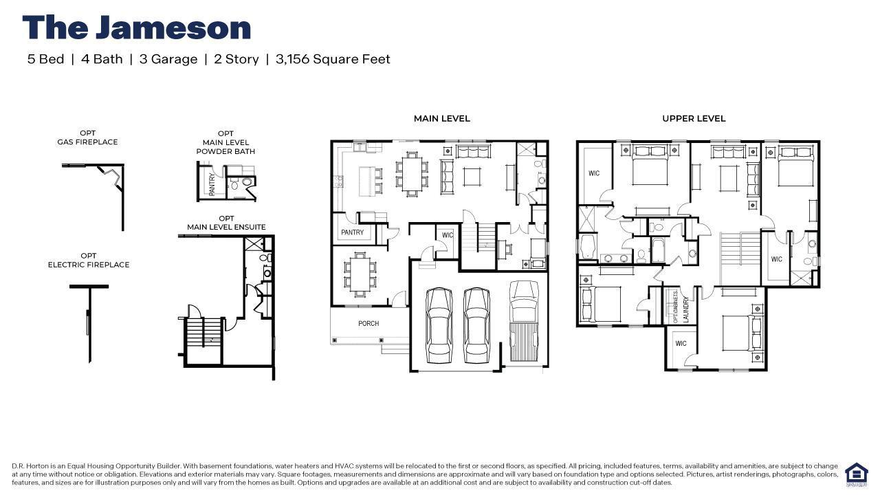 This Jameson will include the main level ensuite and optional powder bath, as well as a gas fireplace!