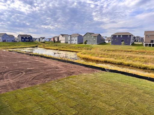 Big open sky views and a little pond too! Actual homesite.