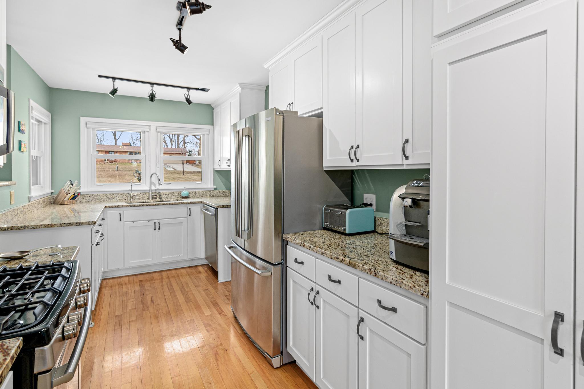 Kitchen with pantry ...roll out drawers