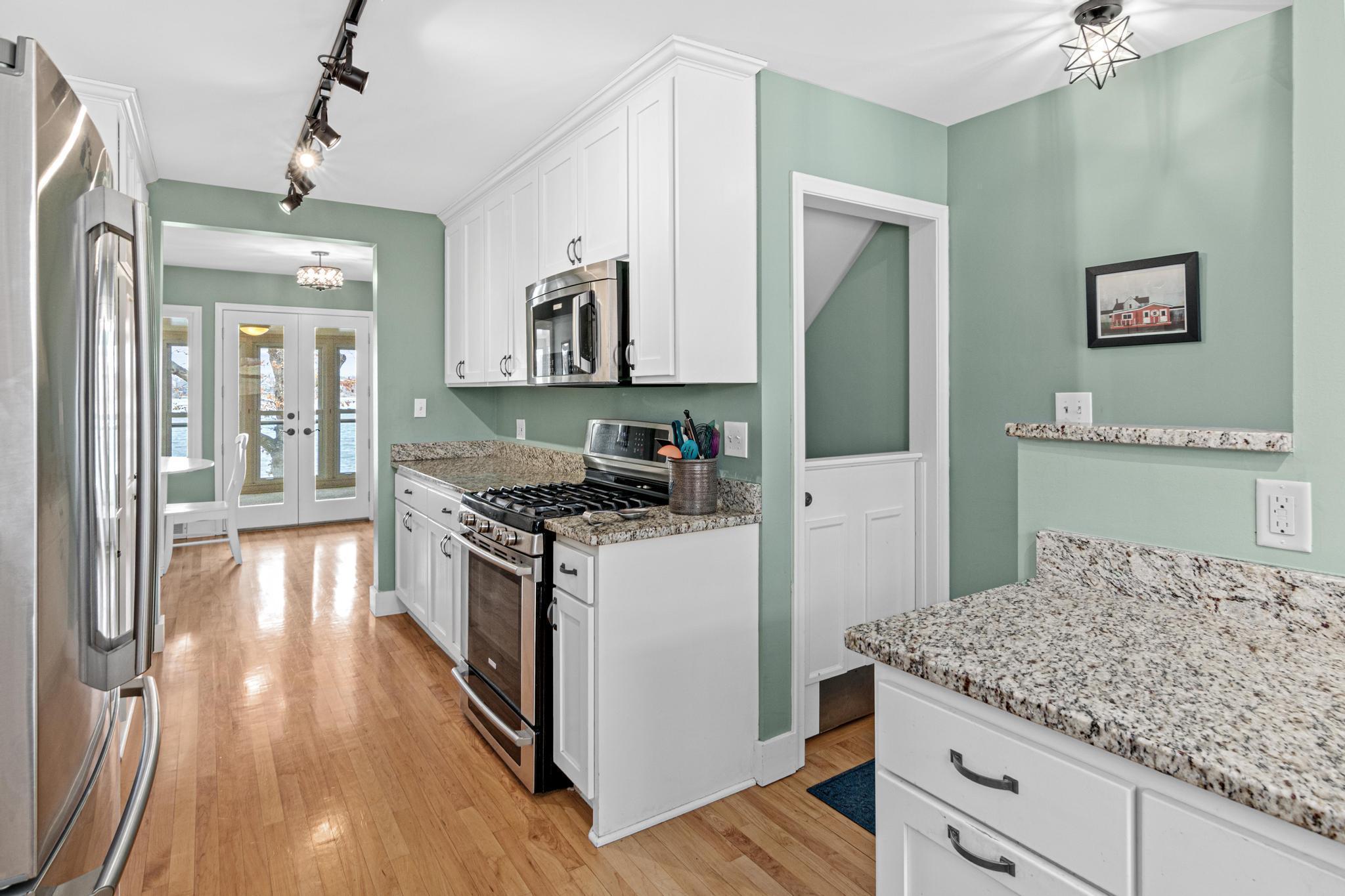 Kitchen with entrance to basement