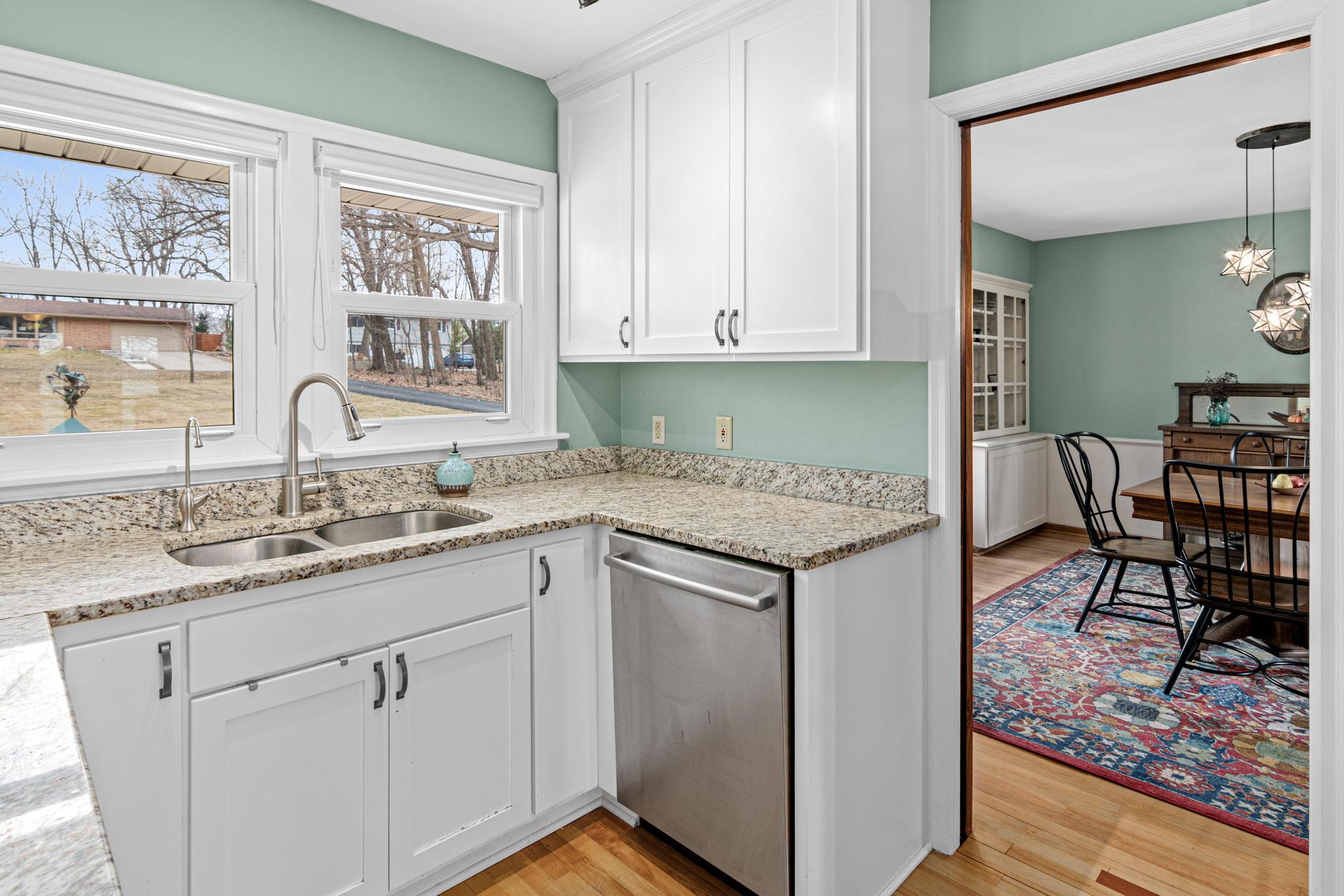 Kitchen area near dining room
