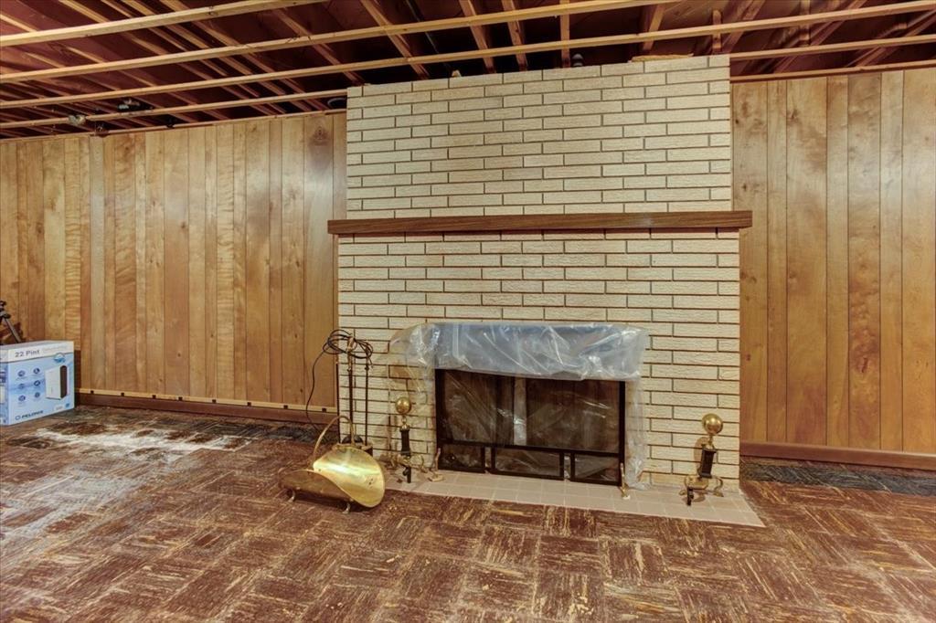 Woodburning fireplace