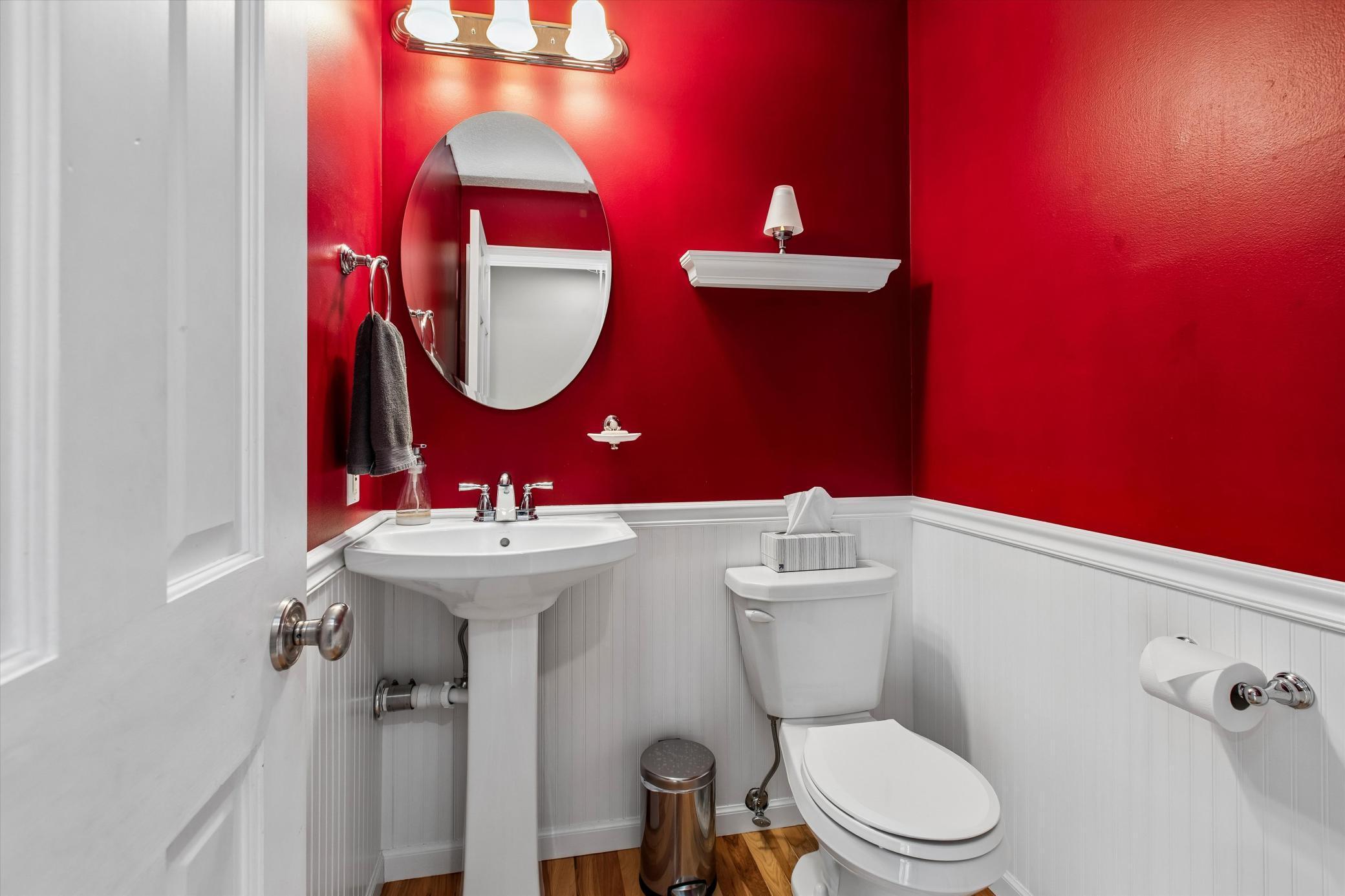 1/2 bathroom on main level.