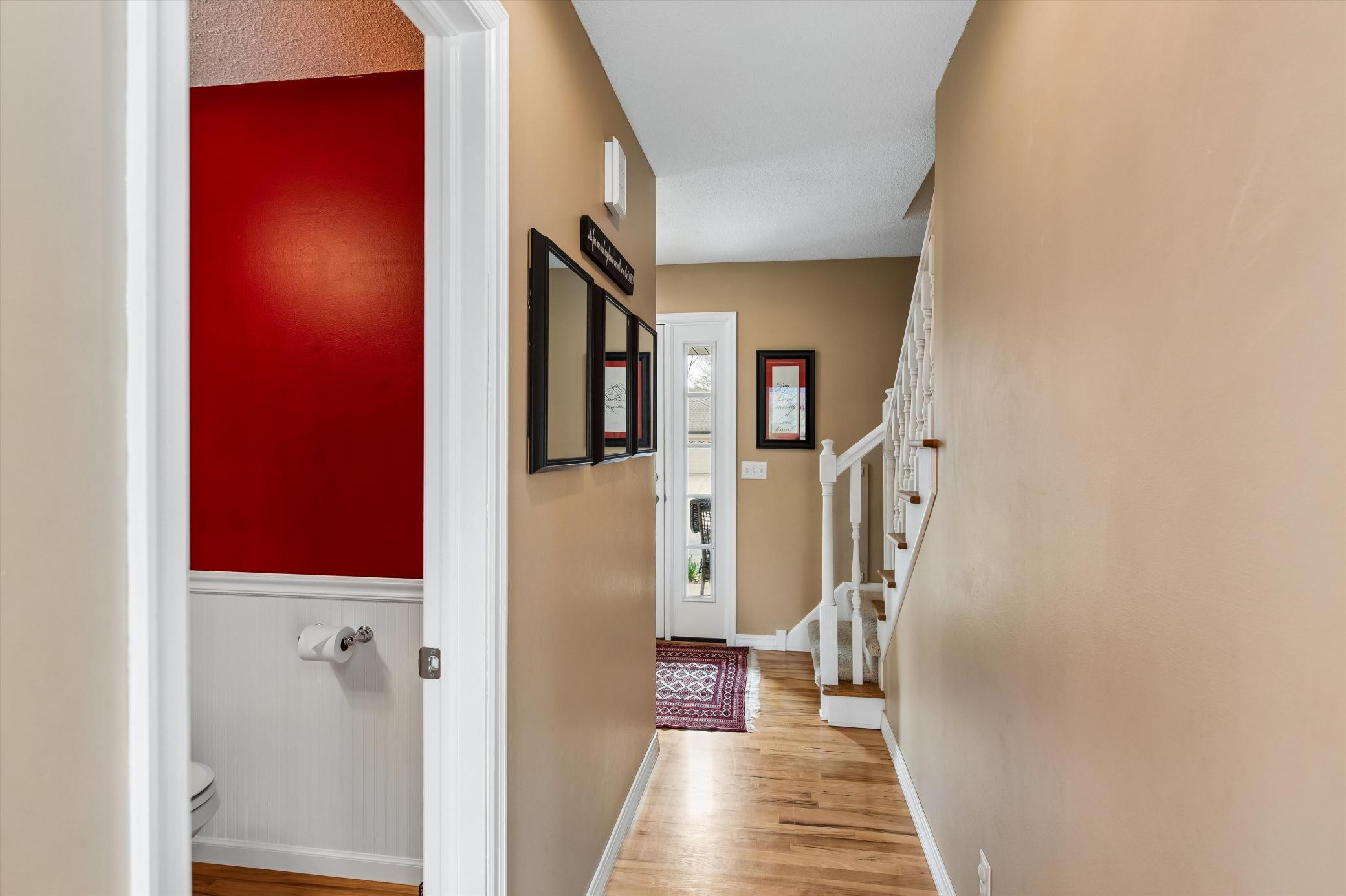 View toward the foyer and the 1/2 bath