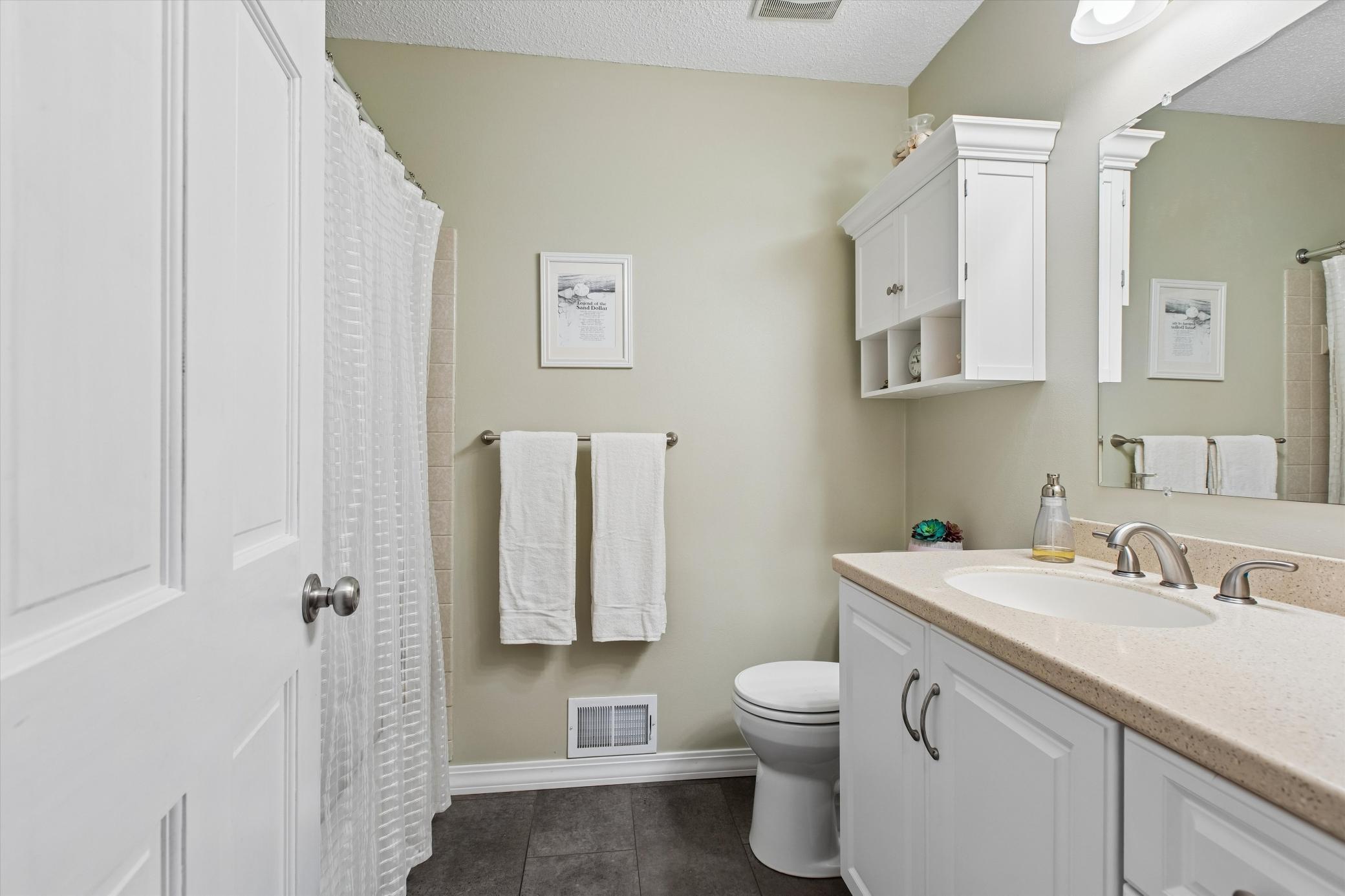 Full Bathroom on the Upper Level.