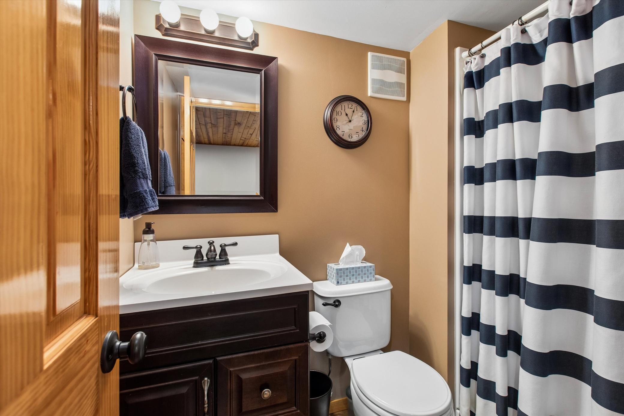 3/4 bathroom in the Lower Level.