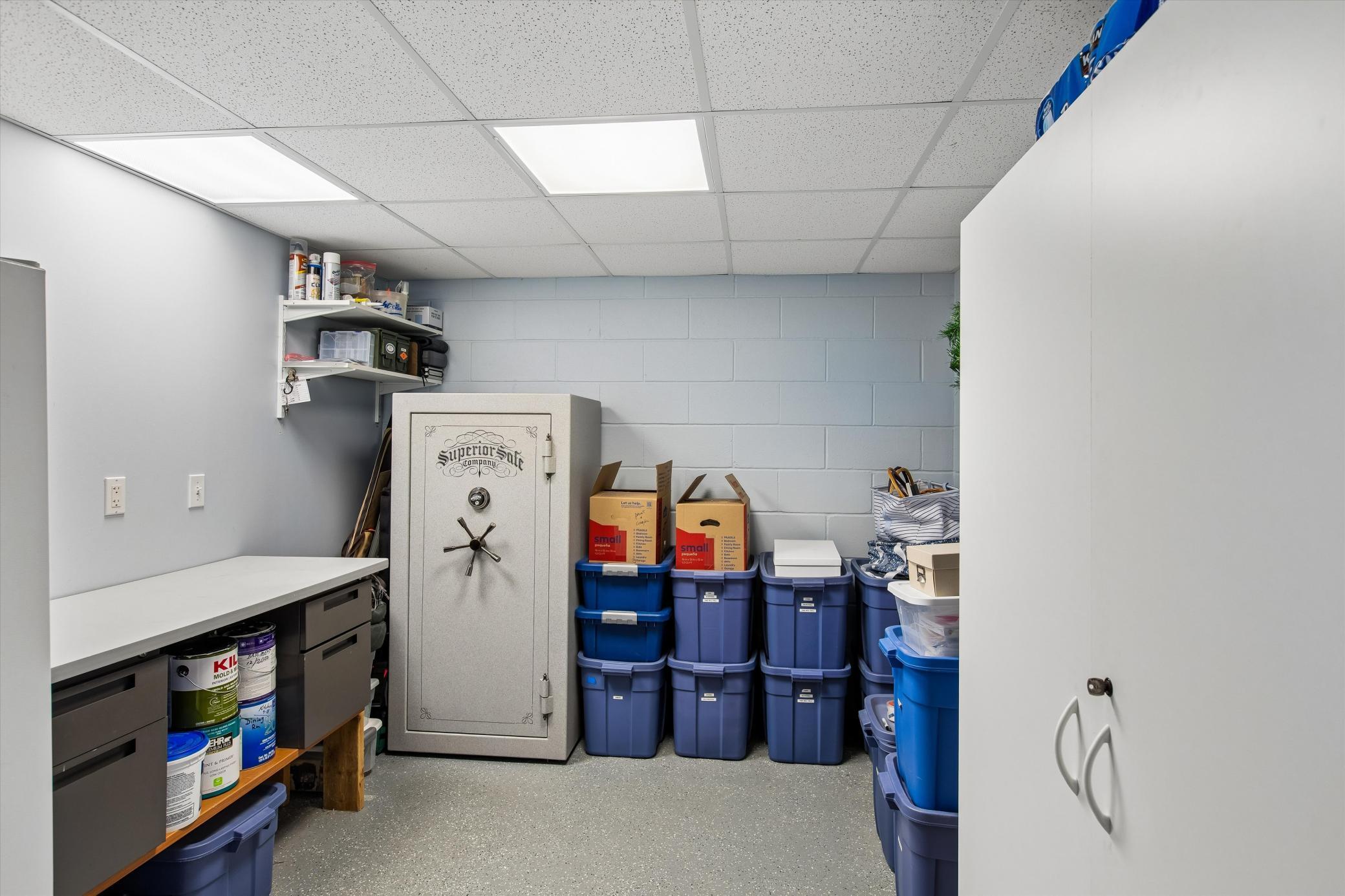 Workspace or storage in the Lower Level.