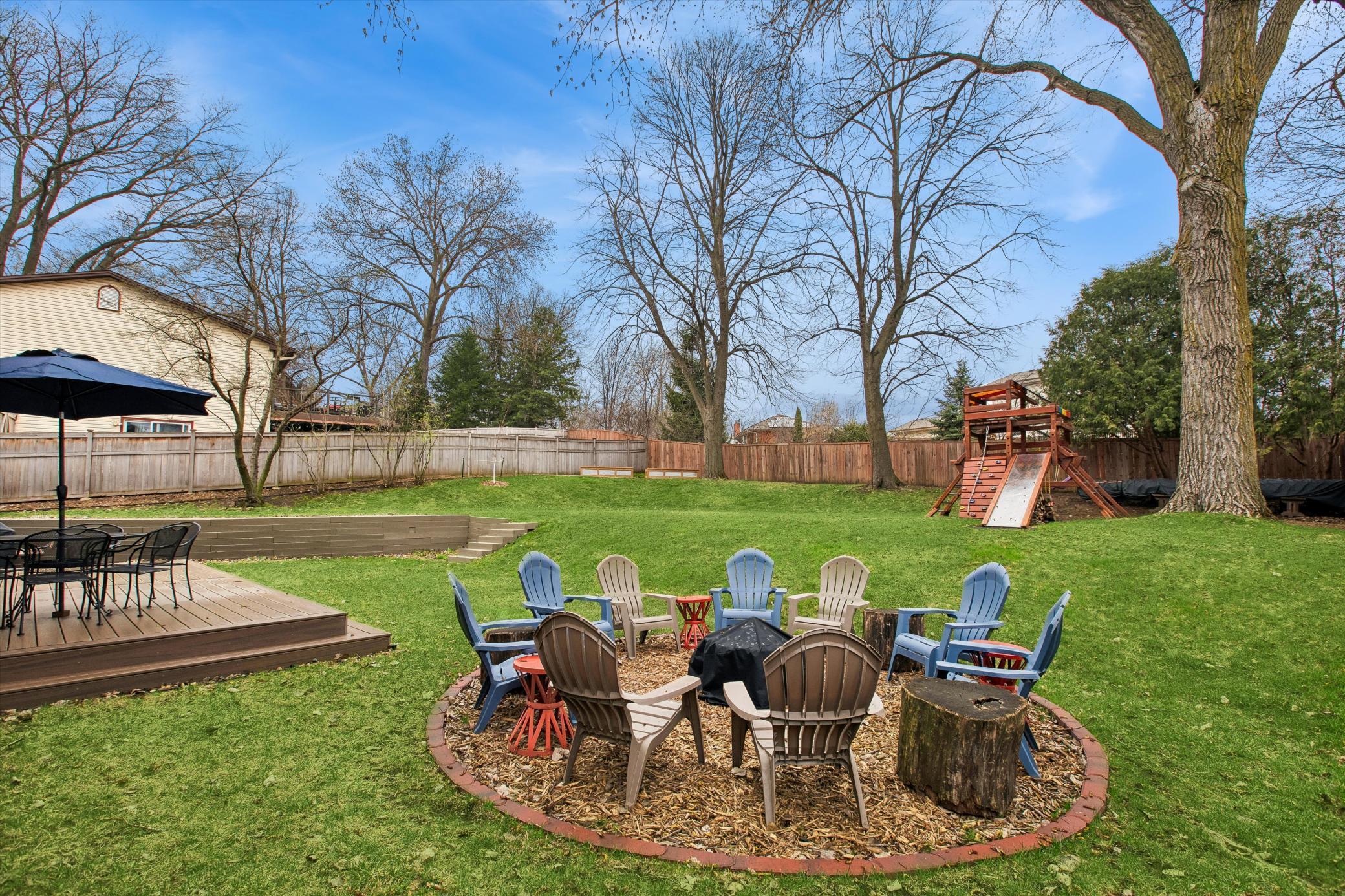 Dedicated fire pit area.