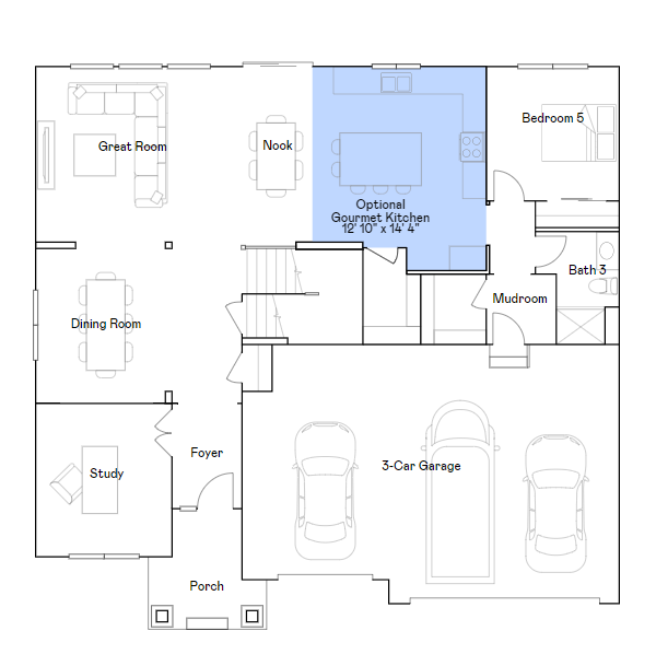 Itasca main level floorplan.
