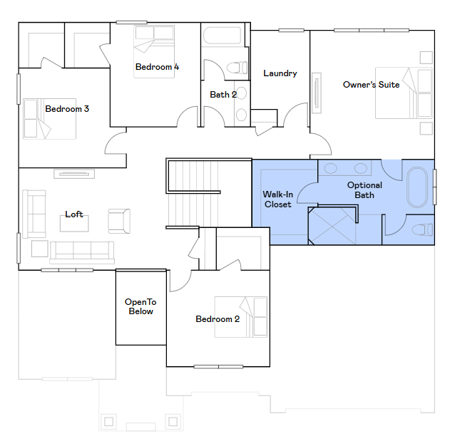 Itasca upper level floorplan.