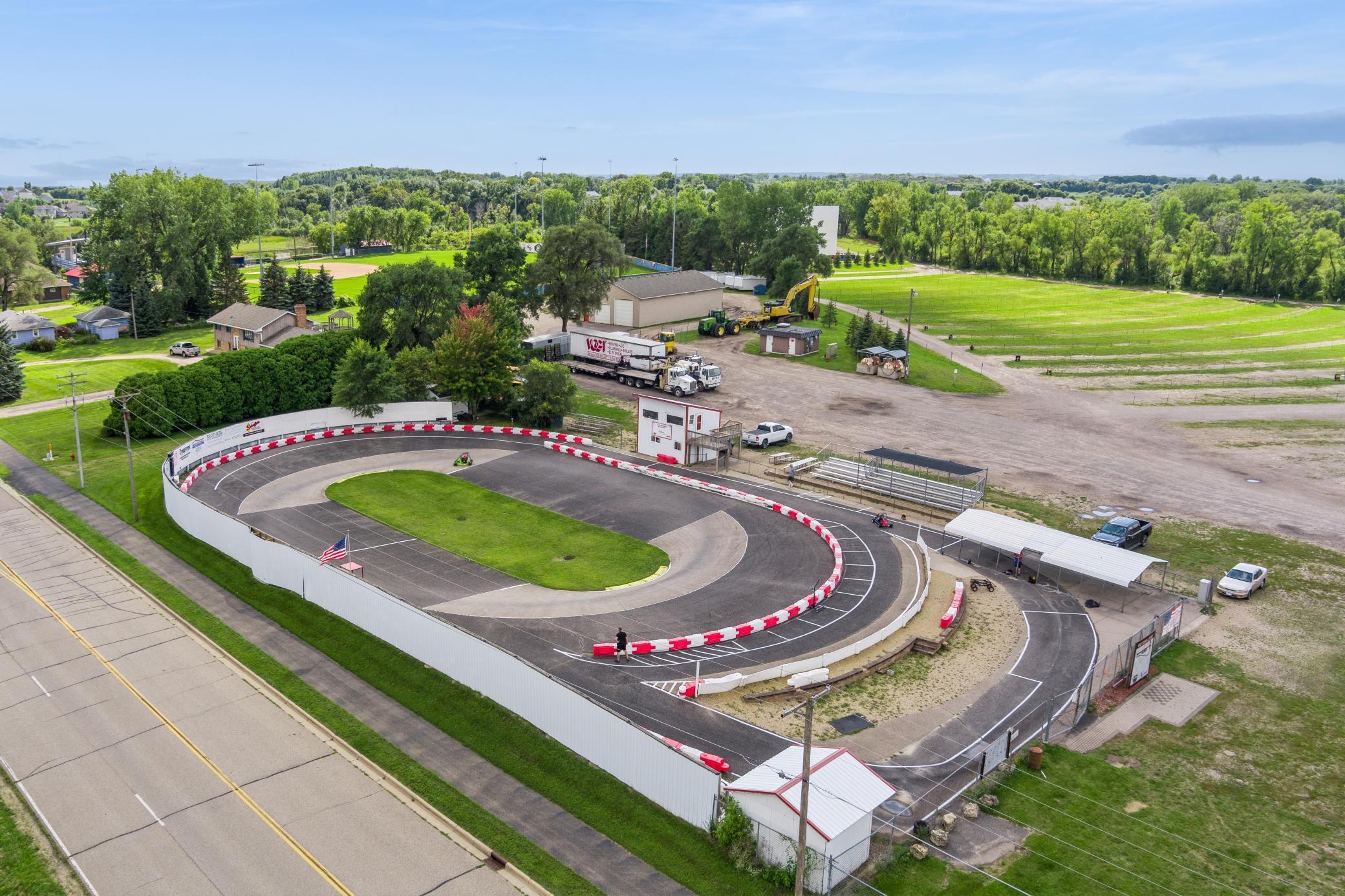 Aerial shot of Elko New Market Speedway.
