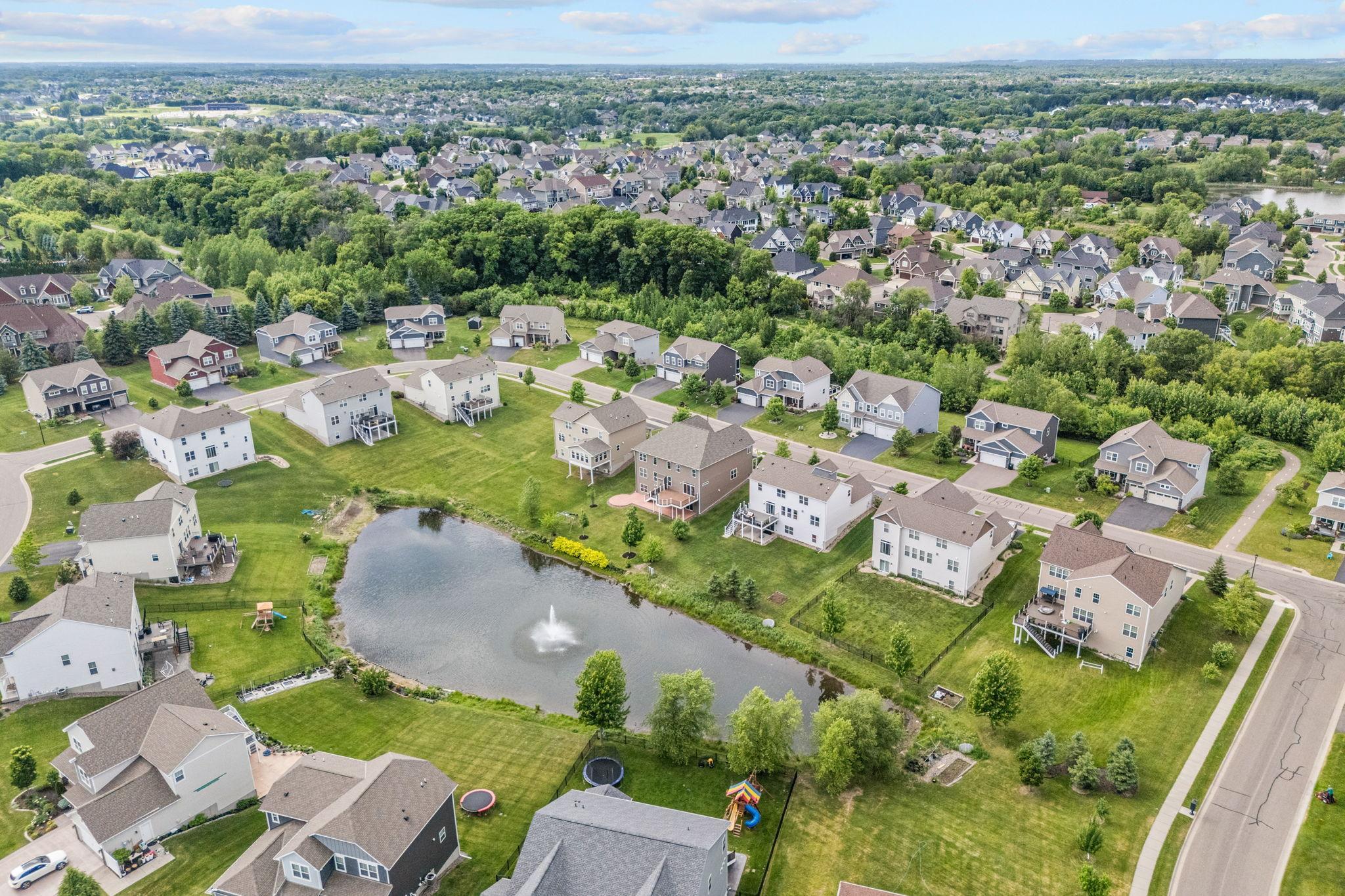 Enjoy a picturesque community backdrop that adds a serene, resort-like feel right outside your back door.