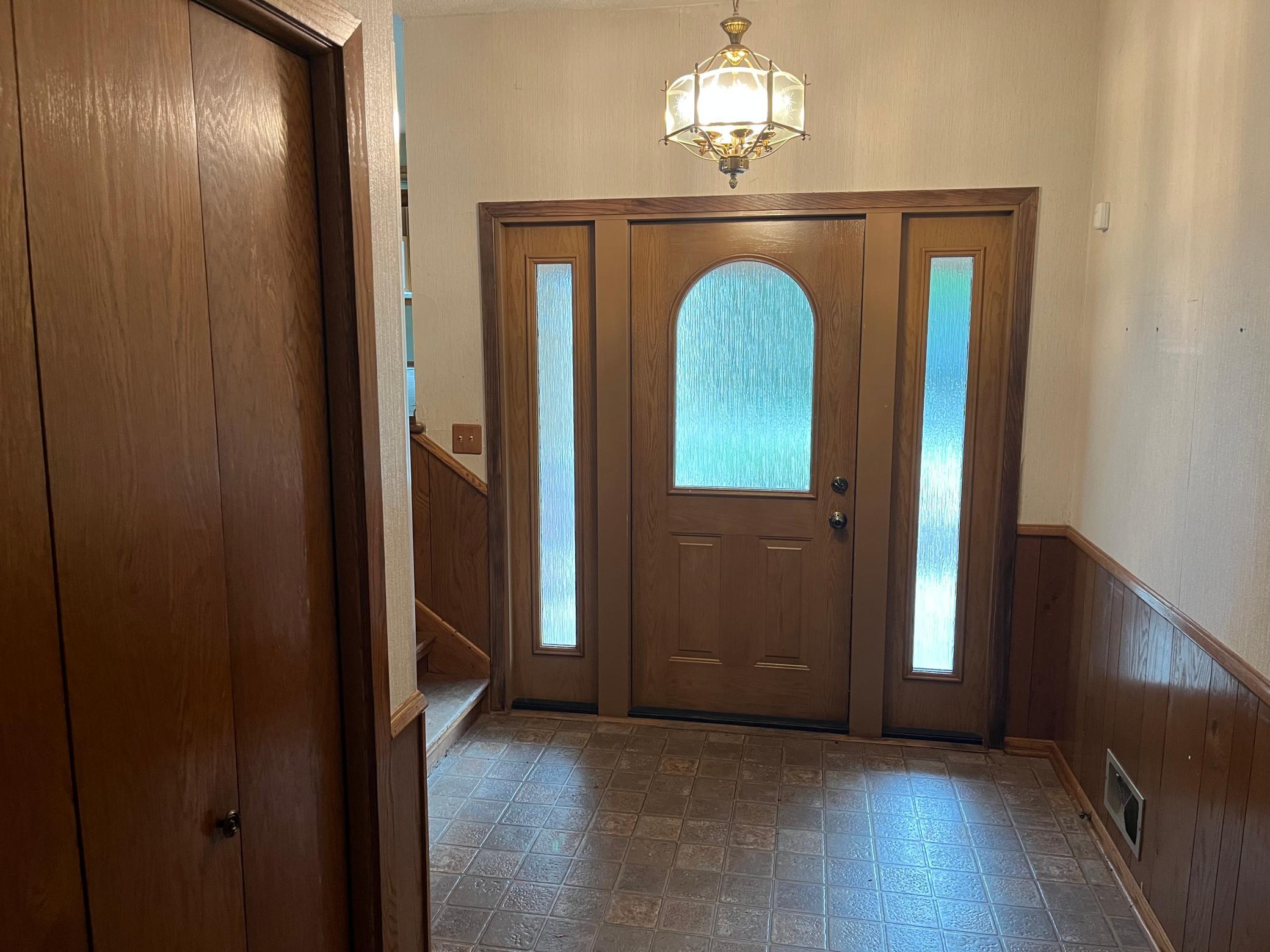 Main level serves entry from the garage too