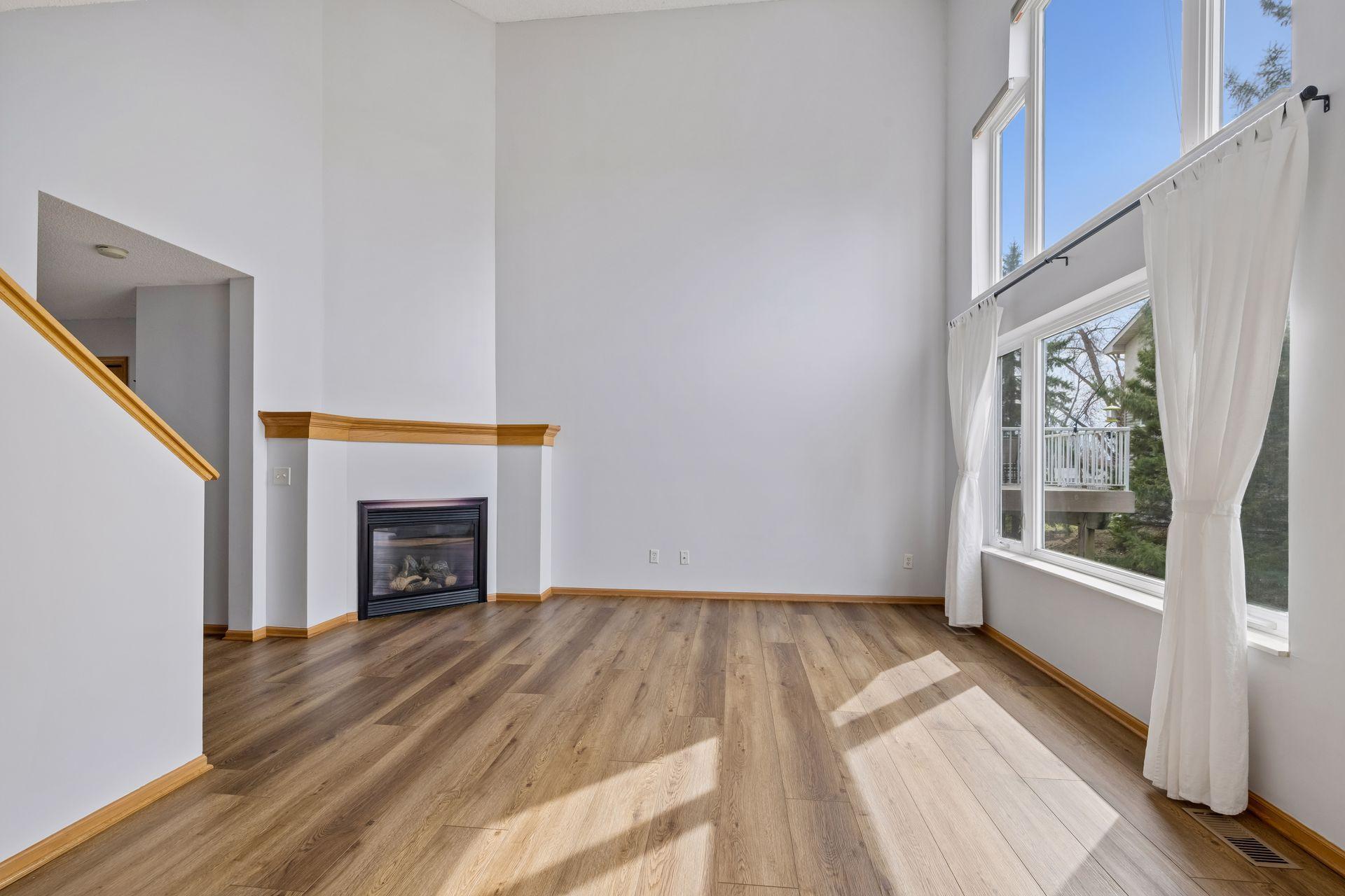 The fireplace add warmth and charm.