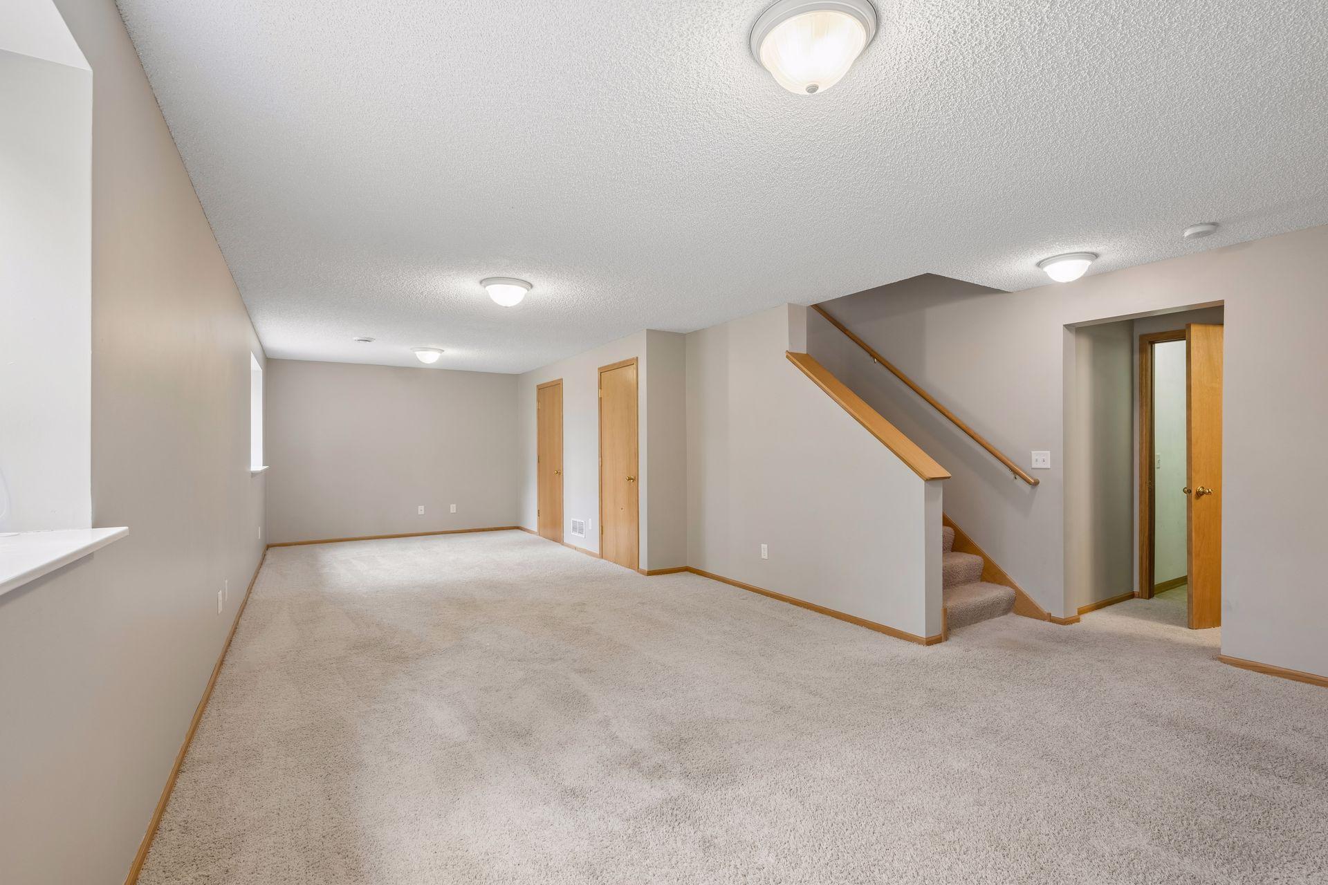 Lots of space in the lower level for playing, working out, movies, games...whatever!