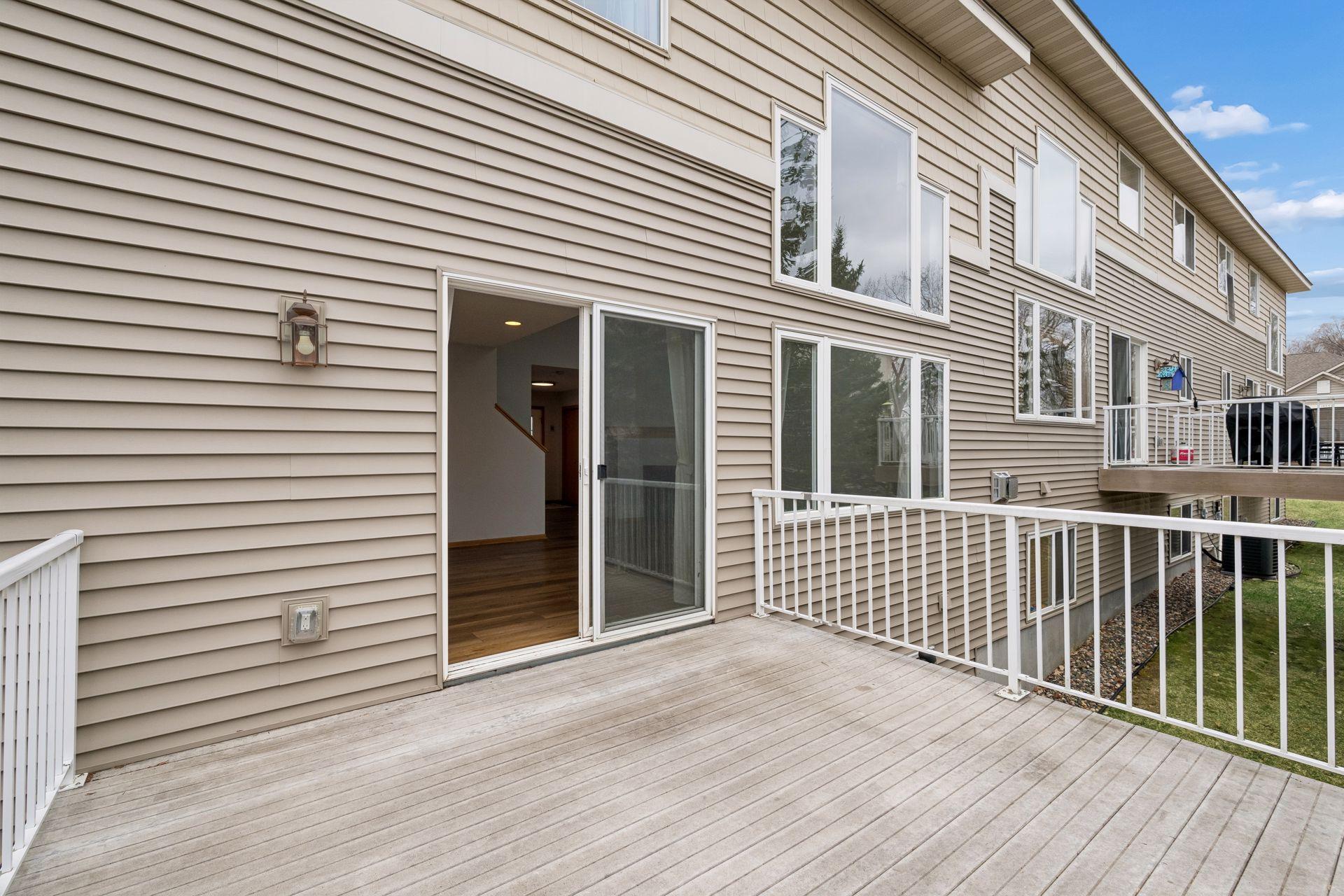 Walk our of your kitchen onto the deck to grill or just relax.