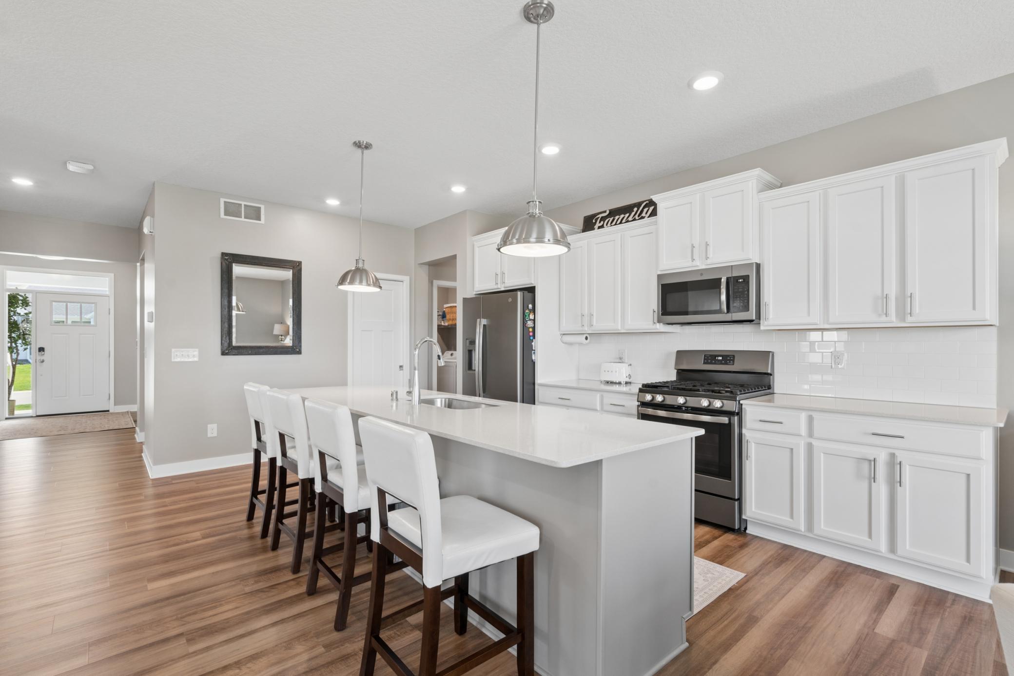 kitchen with large island