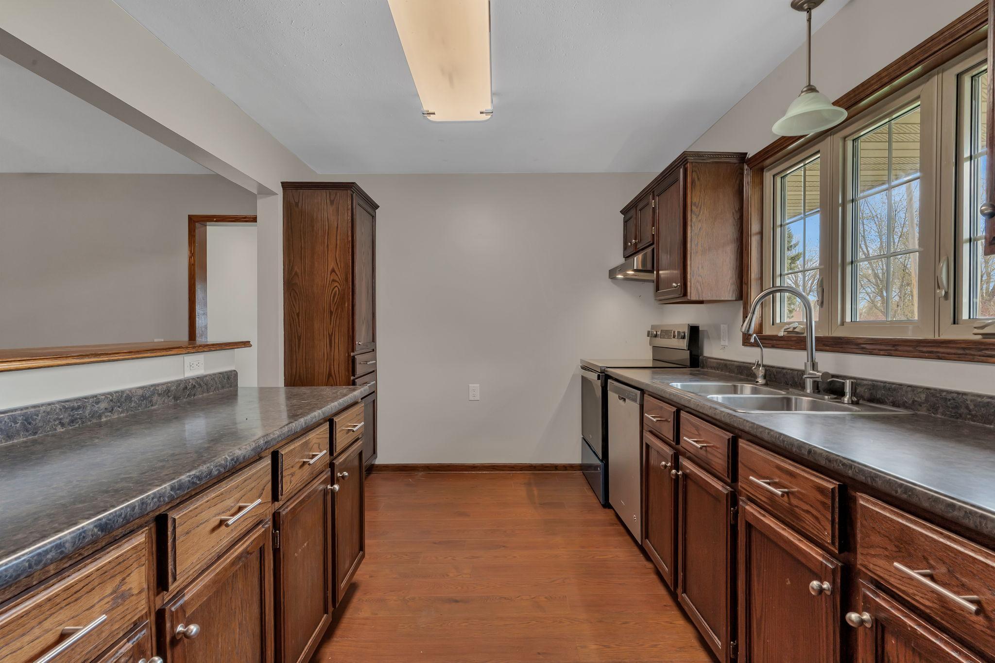 Plenty of storage in the cabinets and pantry.