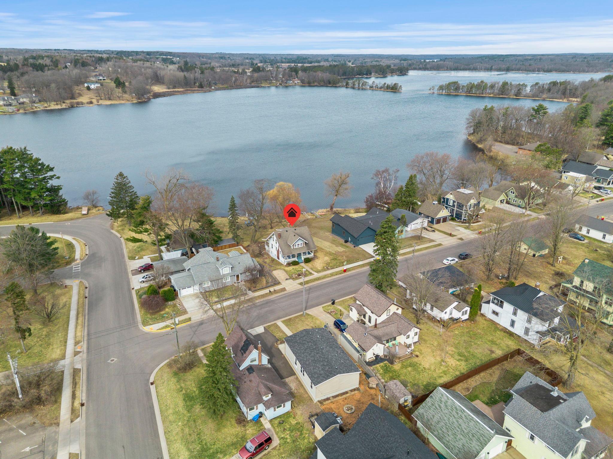 Breathtaking view down the lake!