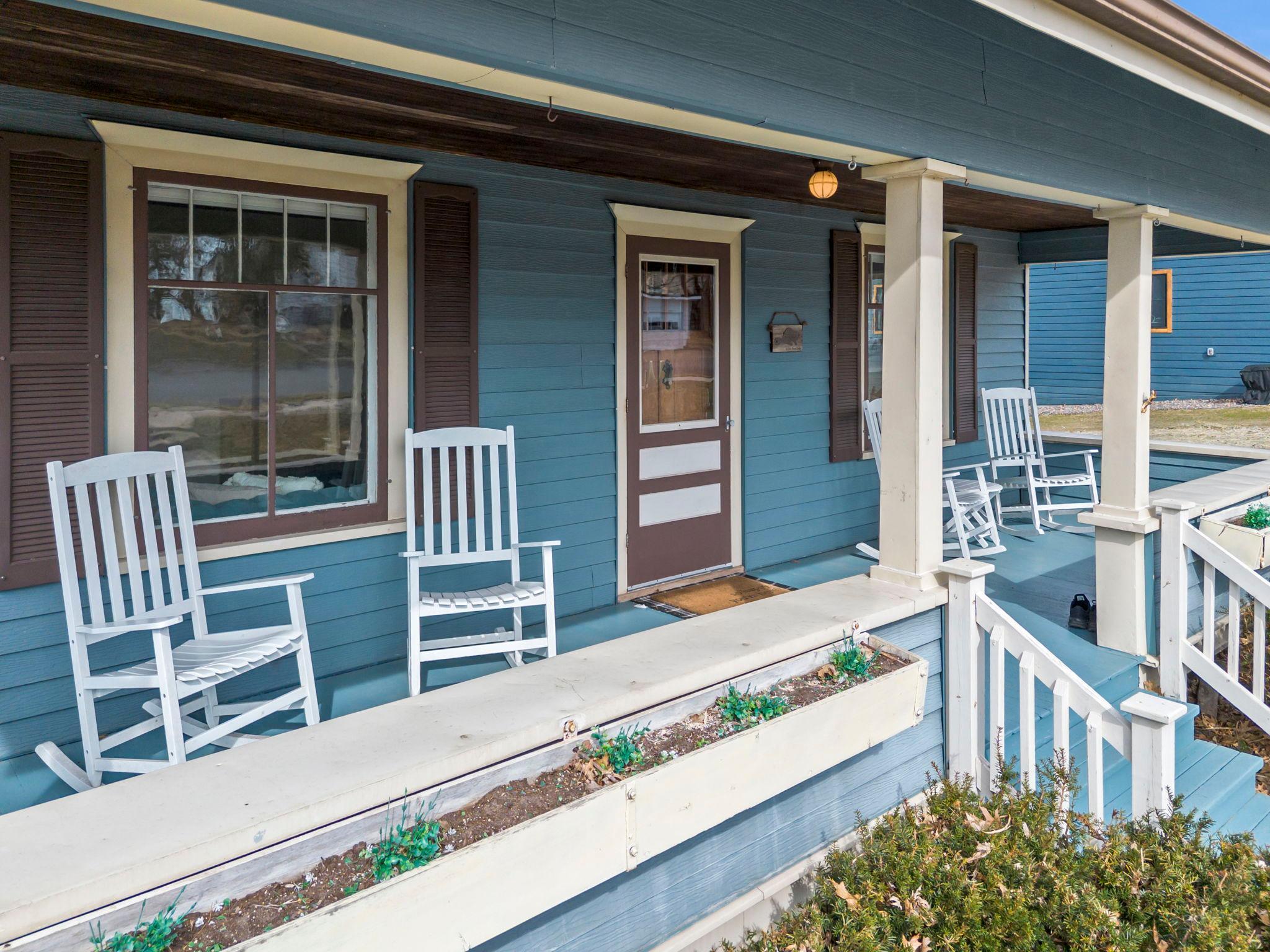 Gathering front porch is the first to greet you