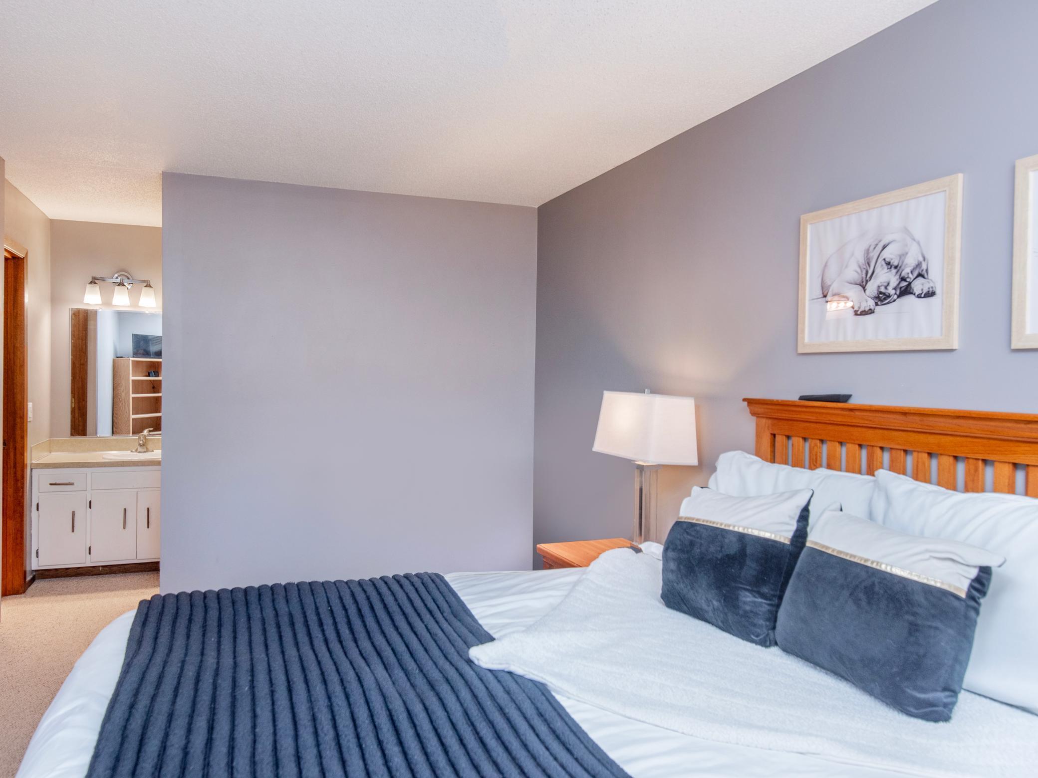 The Bedroom leads to the walk through Bathroom and the walk-in closet