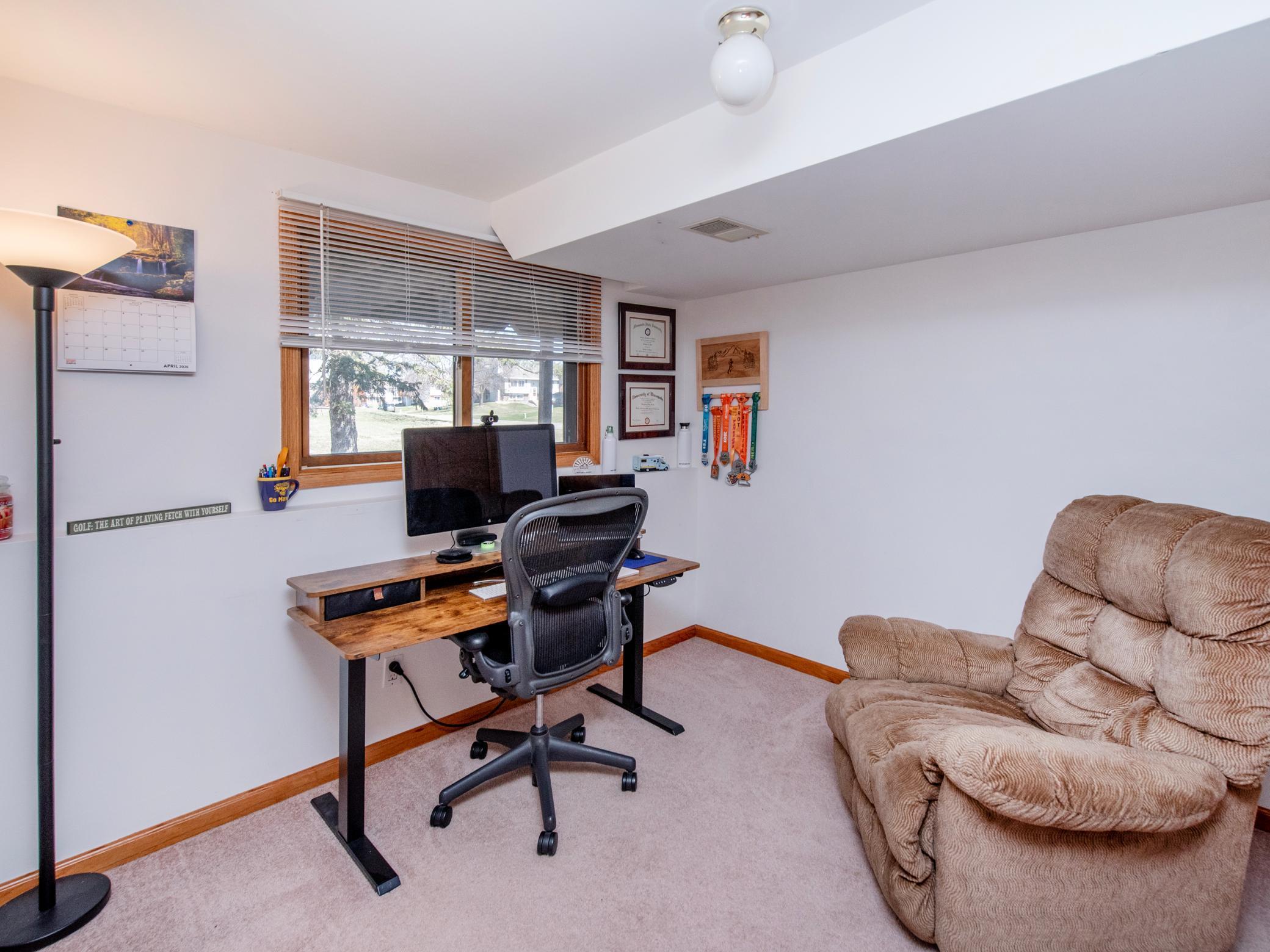 Bedroom #3 is on the lower level, currently used as an Office