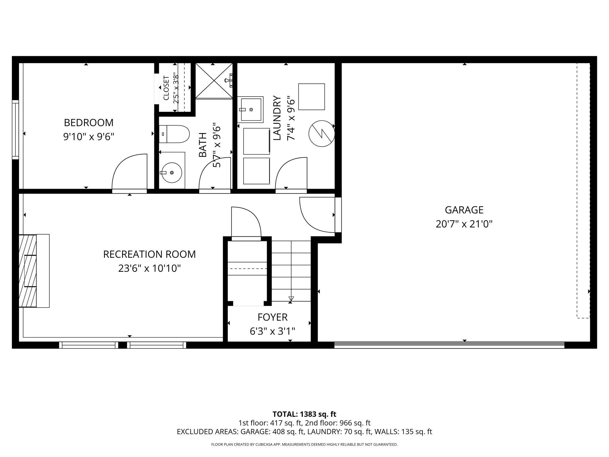 Lower level floor plan