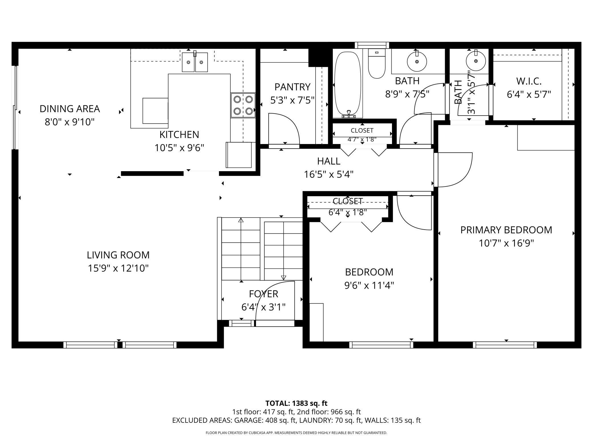 Main level floor plan