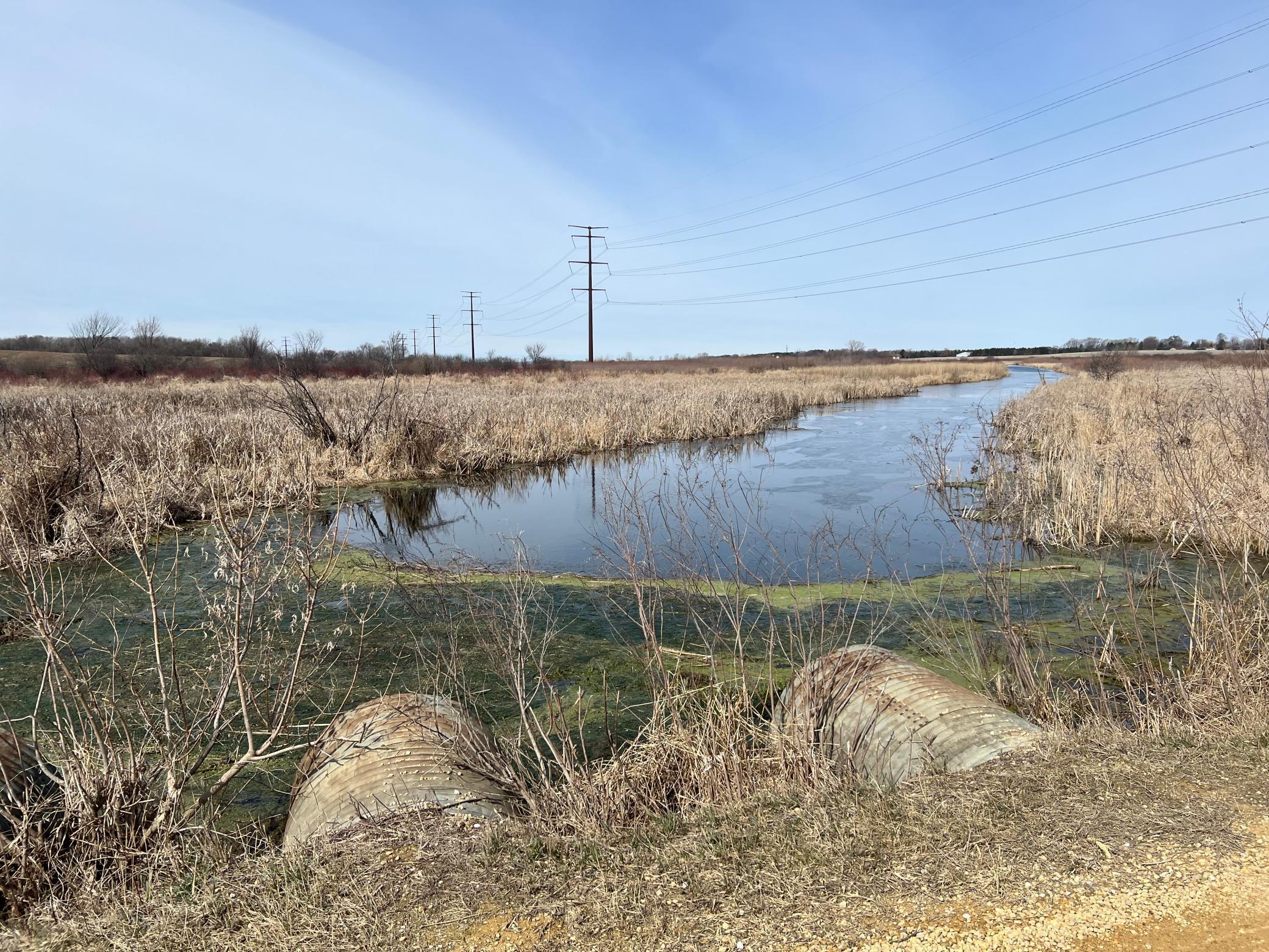 South Branch of the Vermillion River flowing West toward the parcel
