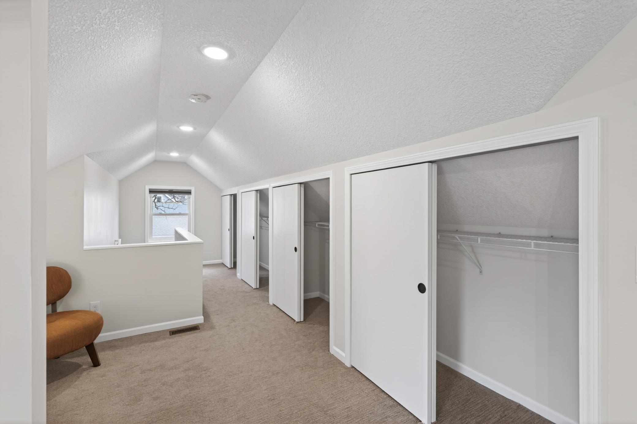 No shortage of closet space up here!