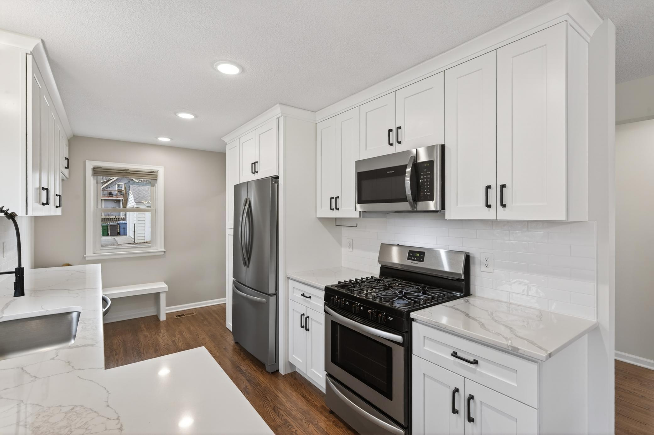 Beautifully redone kitchen.