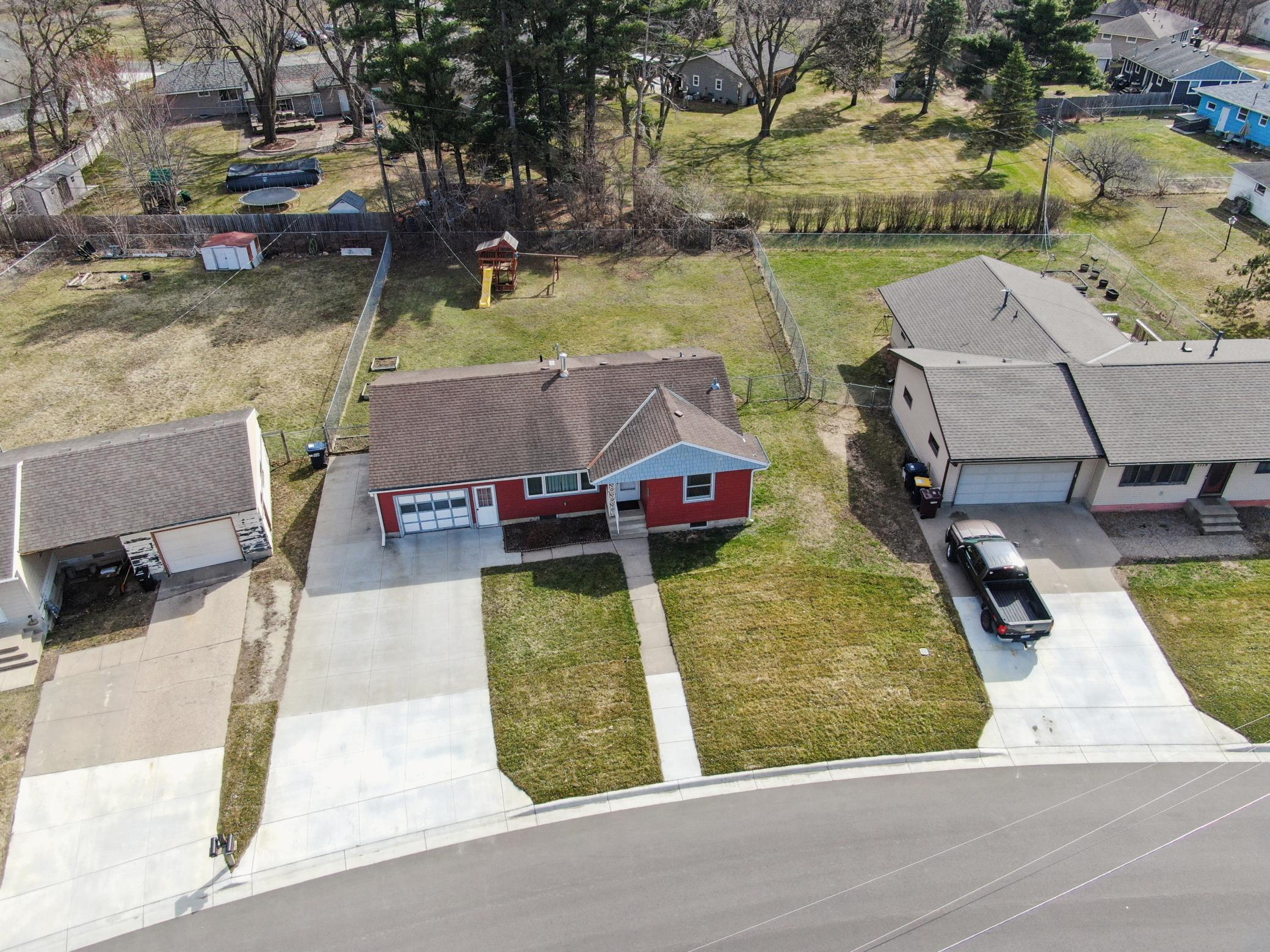 Concrete driveway and extra parking