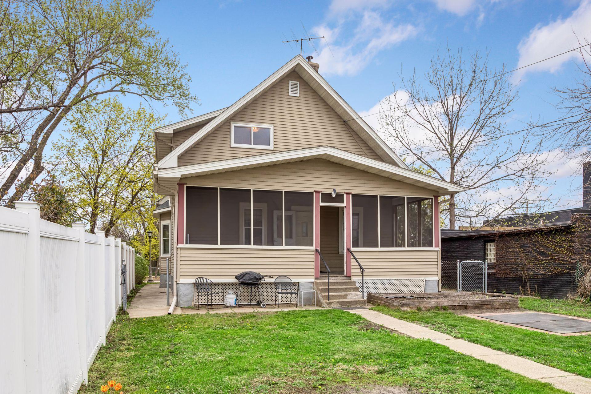 The backyard features impressive concrete work, adding both functionality and visual appeal.