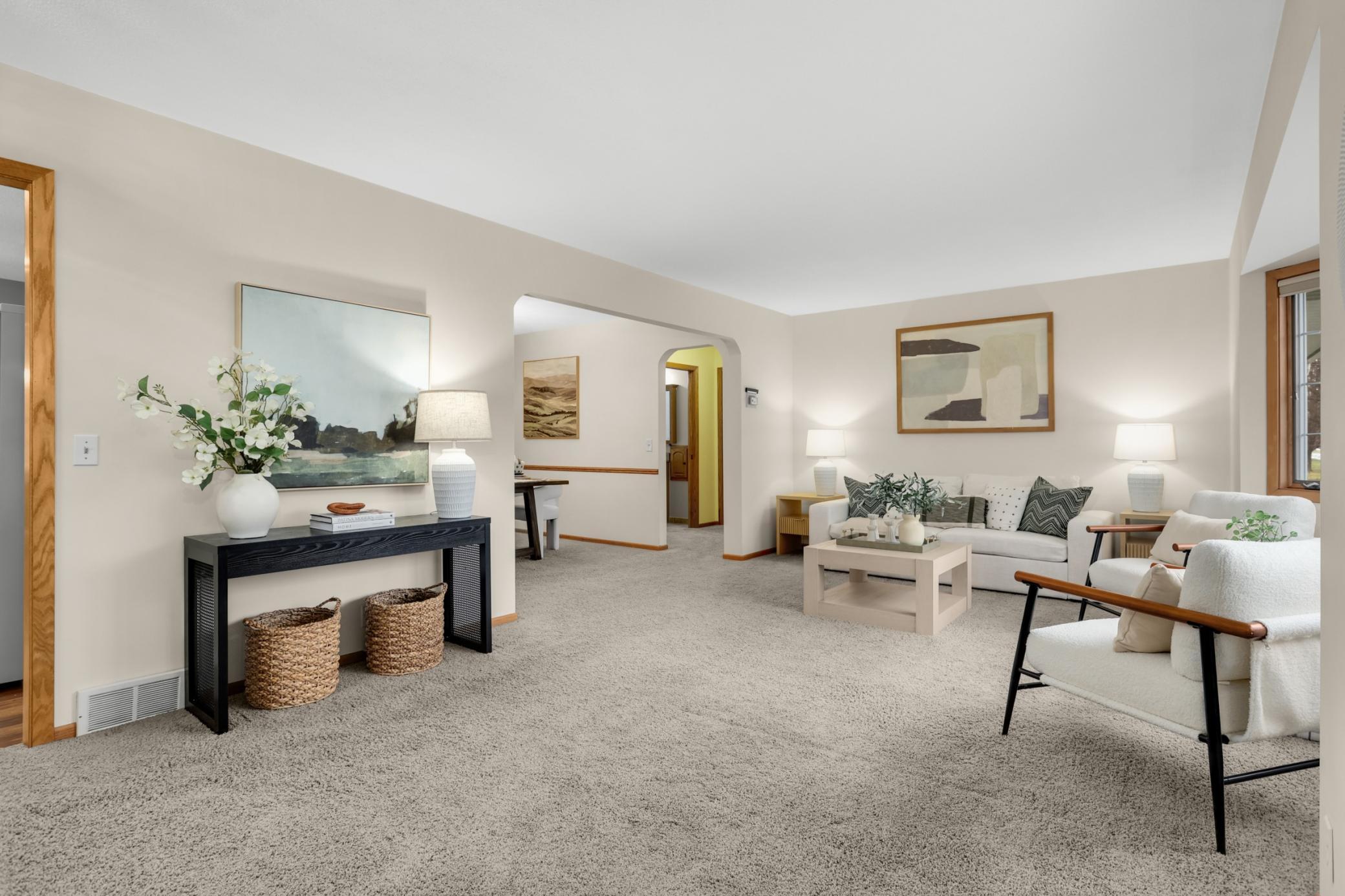 Spacious living room