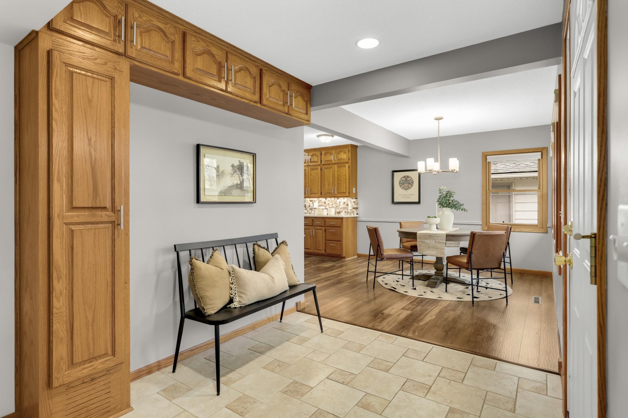 What a fun decor area to come home to - make it your own!