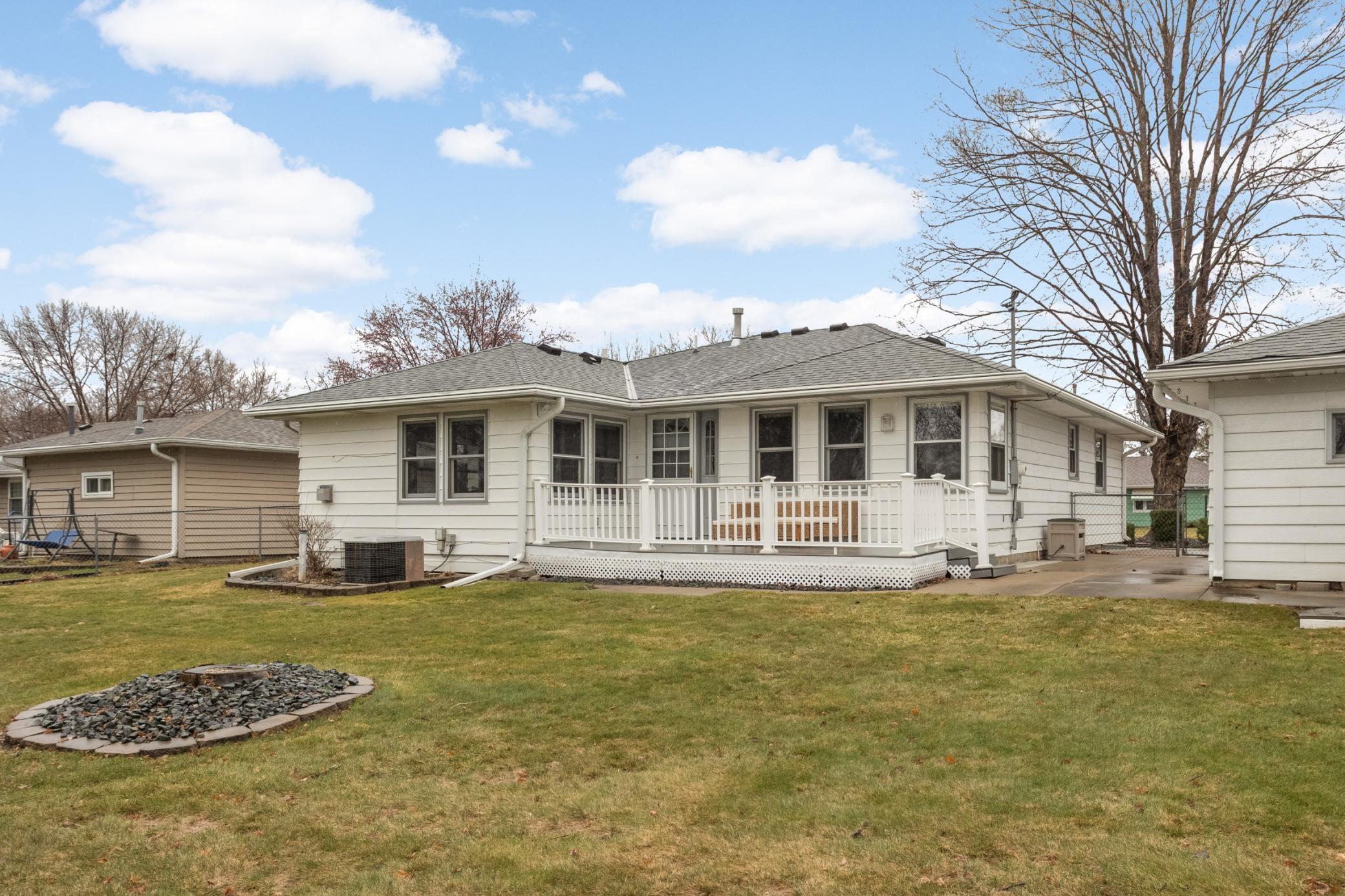 Fully fenced in yard