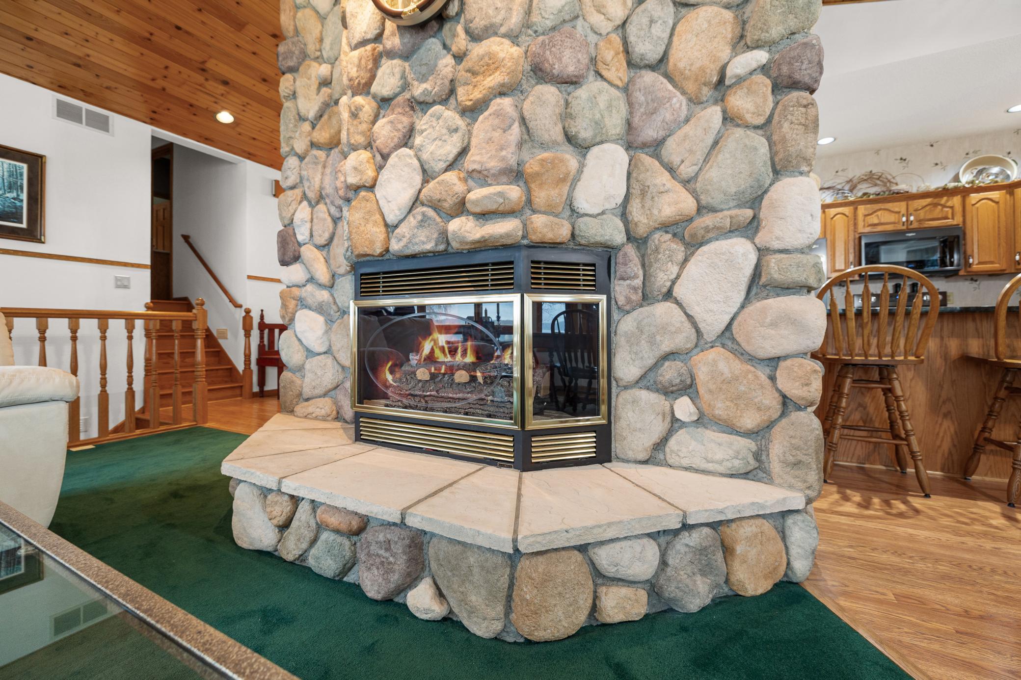 Stunning Stone Fireplace