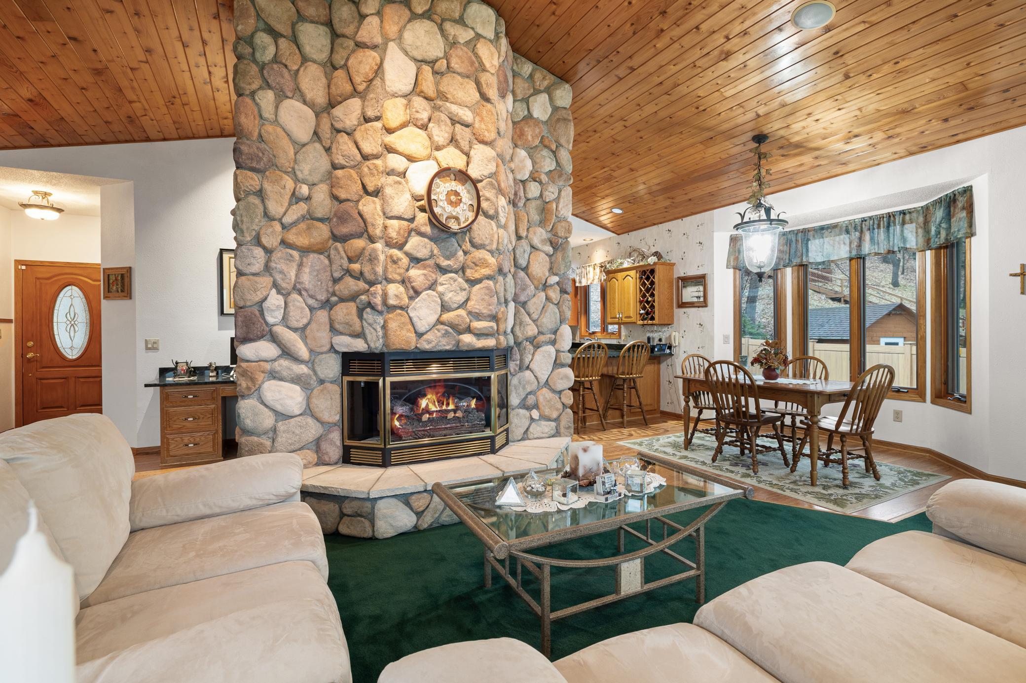 Floor-to-Ceiling Fireplace