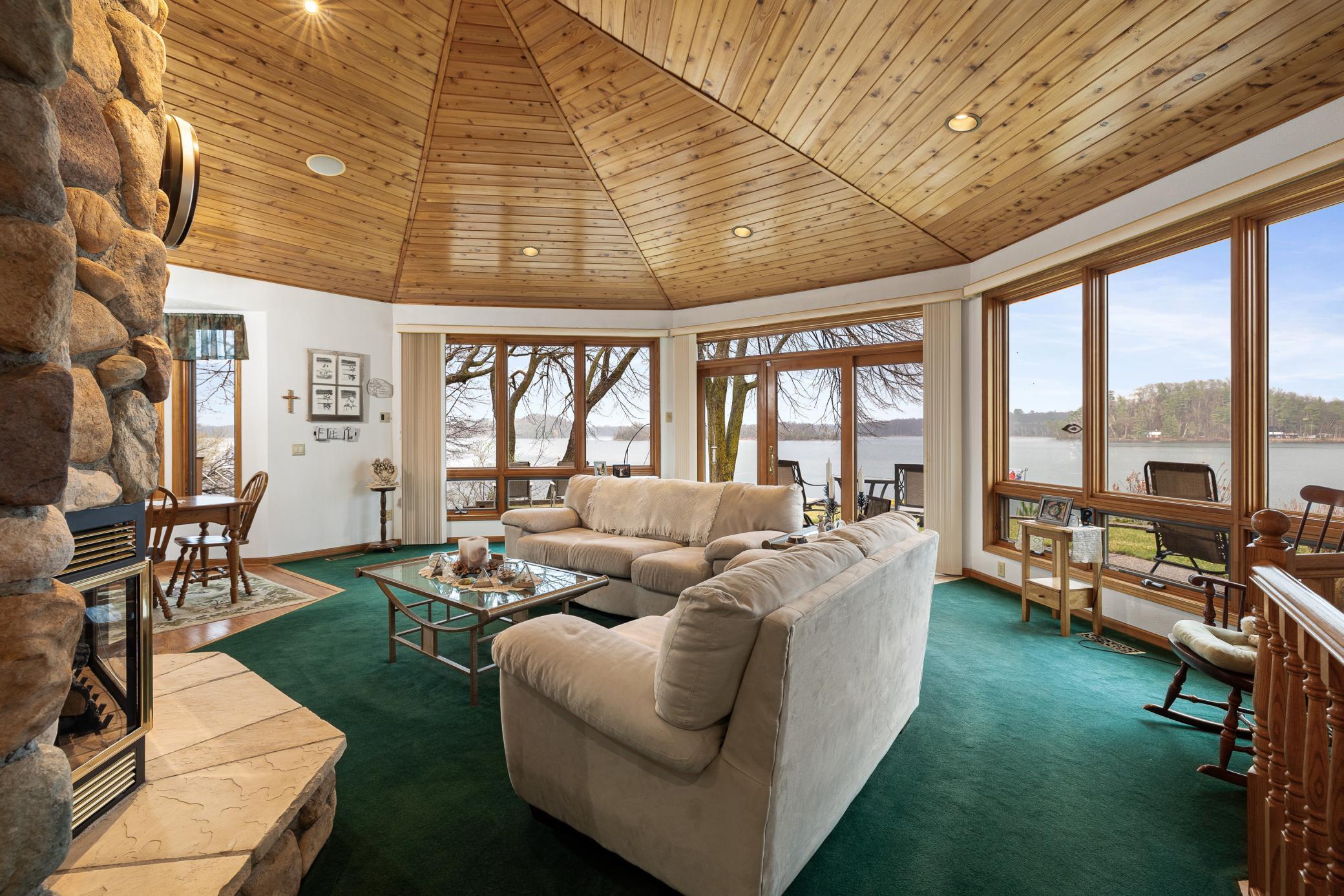 Gorgeous Ceiling in Living Room with New Windows Throughout in 2018