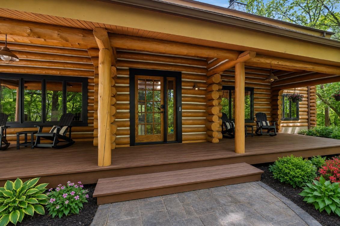 Fresh landscaping and a new asphalt driveway create a warm, welcoming first impression while beautifully complementing the home’s natural wooded setting.