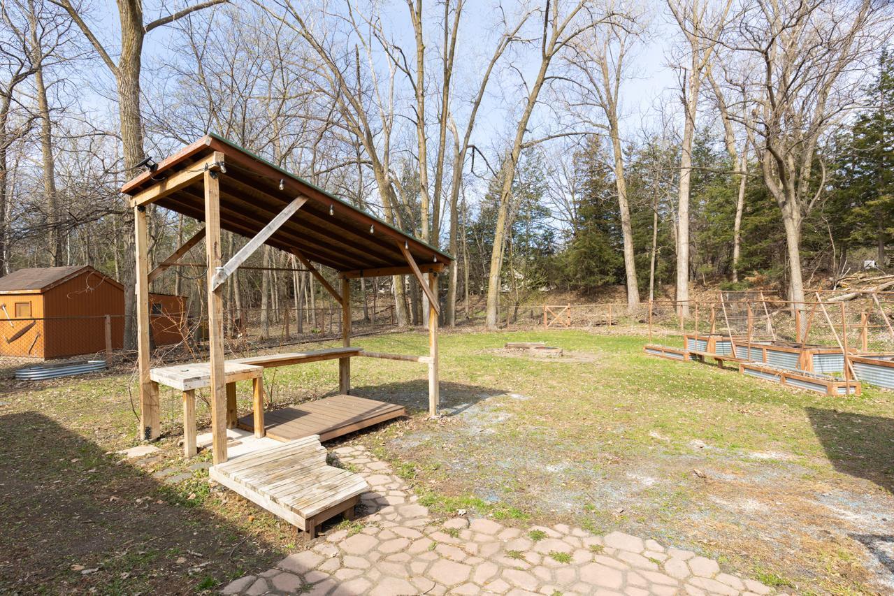 Covered deck for entertaining.
