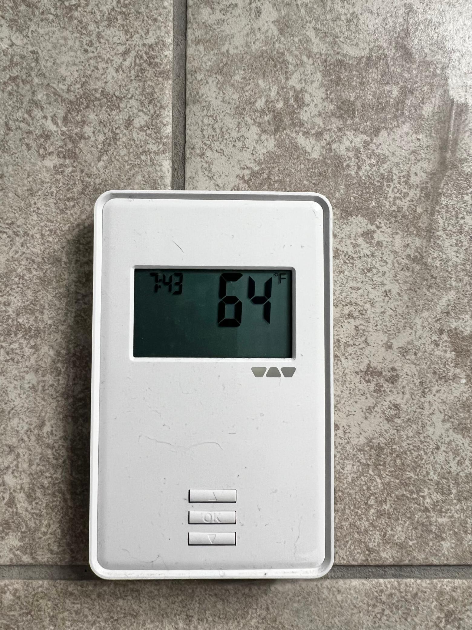 Thermostat for Infloor heat in Full Bath.