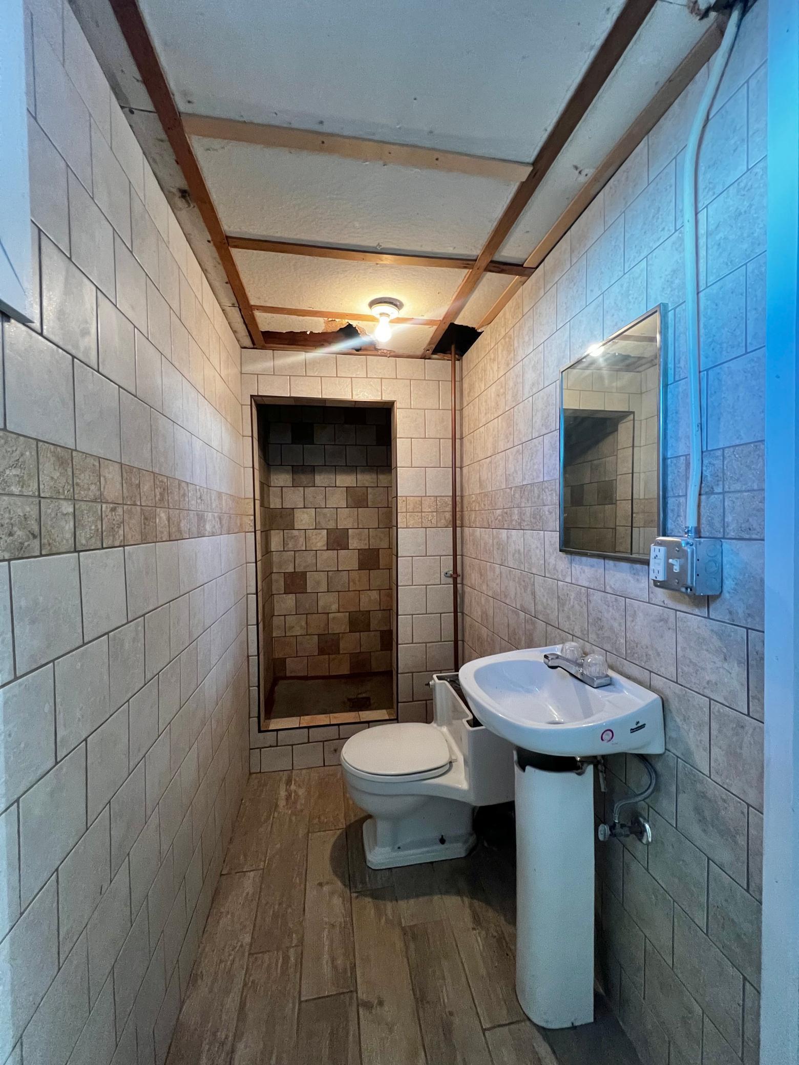 Basement 1/2 Bath you can add a shower to make it a 3/4 Bath.