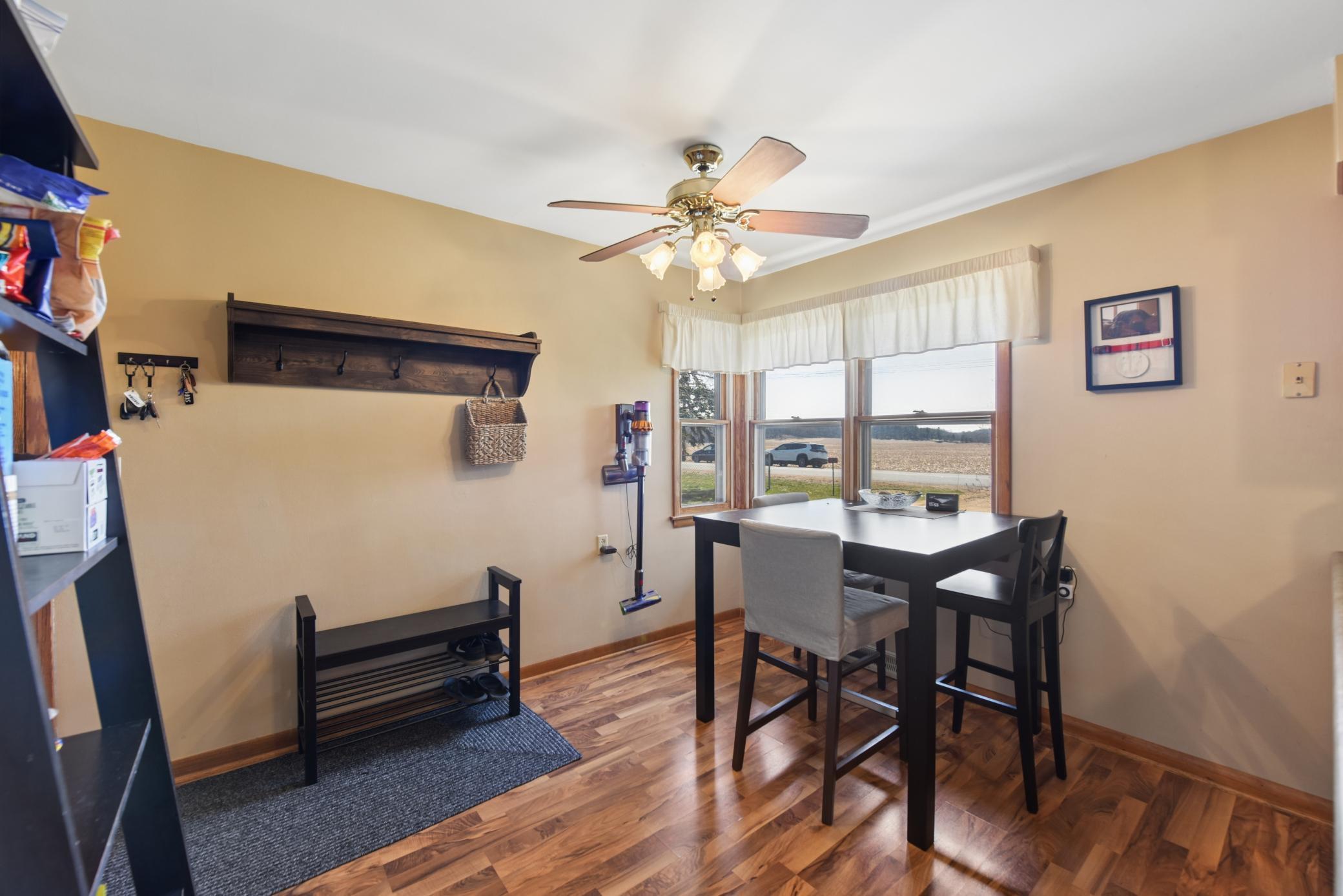 Dining area with views overlooking the country side.