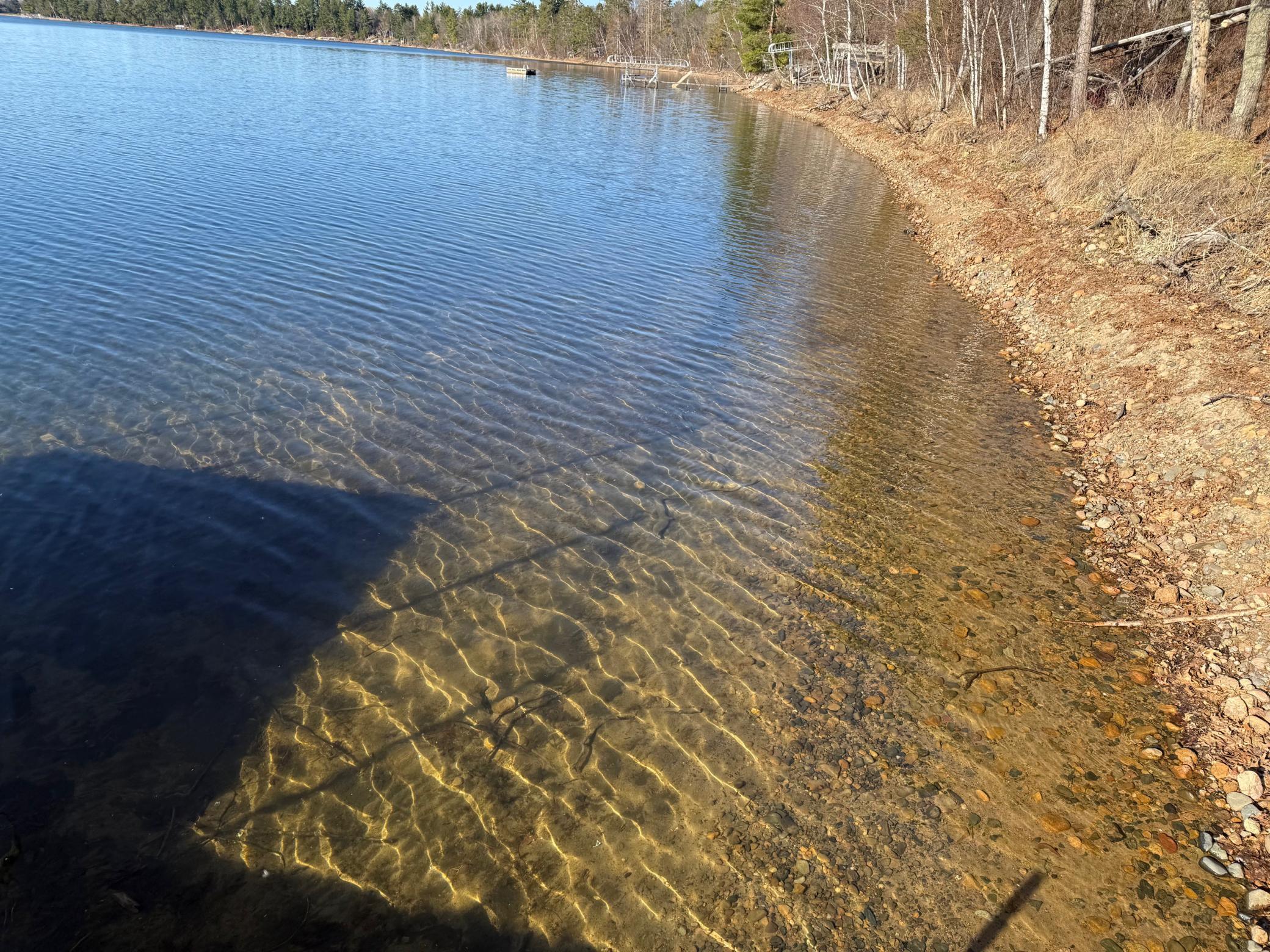 Sandy lake bottom!
