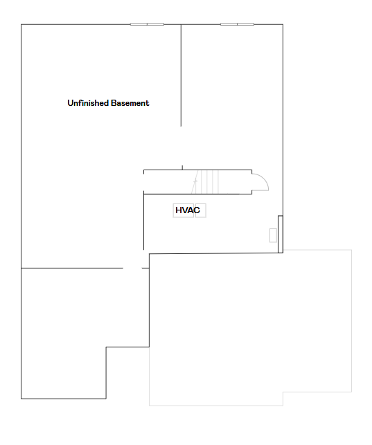 Basement floorplan of the Salem.