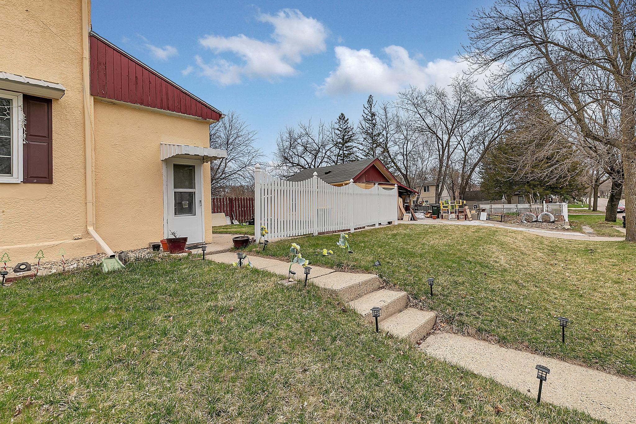 Large corner lot with separate entrances (handy if desire to rent)