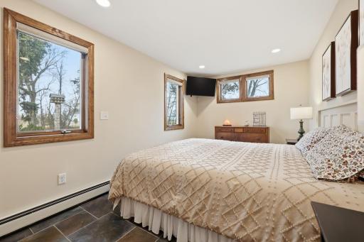 newly completed 9x22 primary suite with heated floors